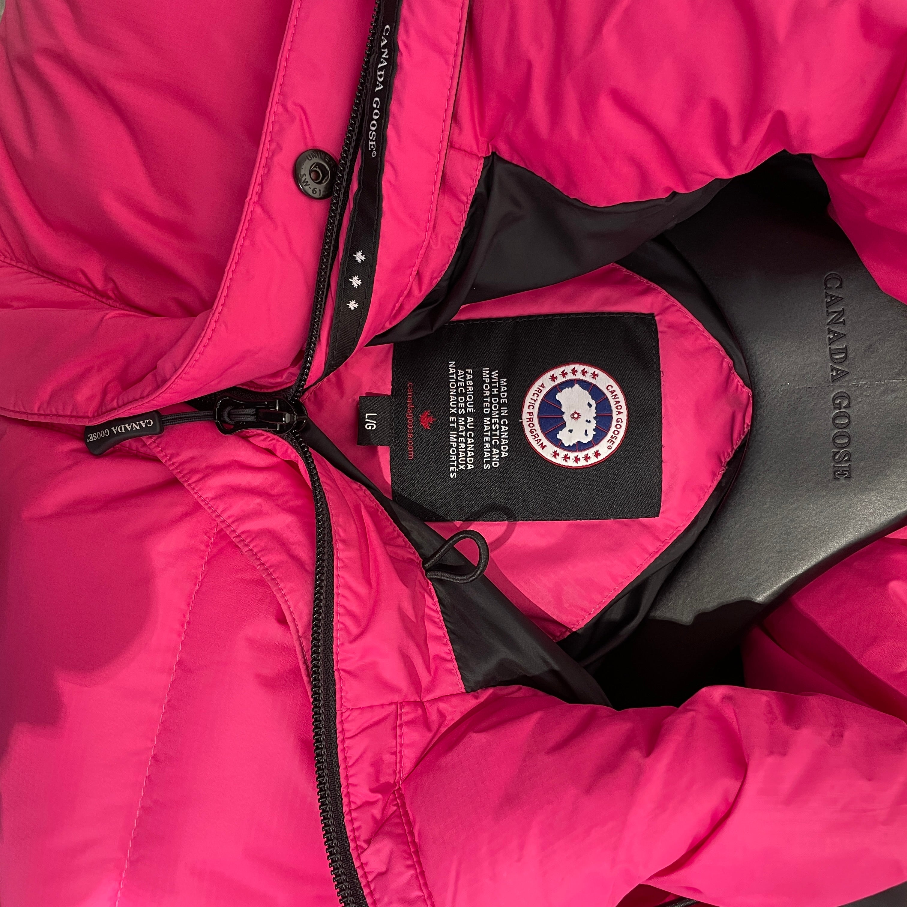 CANADA GOOSE/Puffer Jkt/L/Nylon/PNK/hot pink puffer view 3