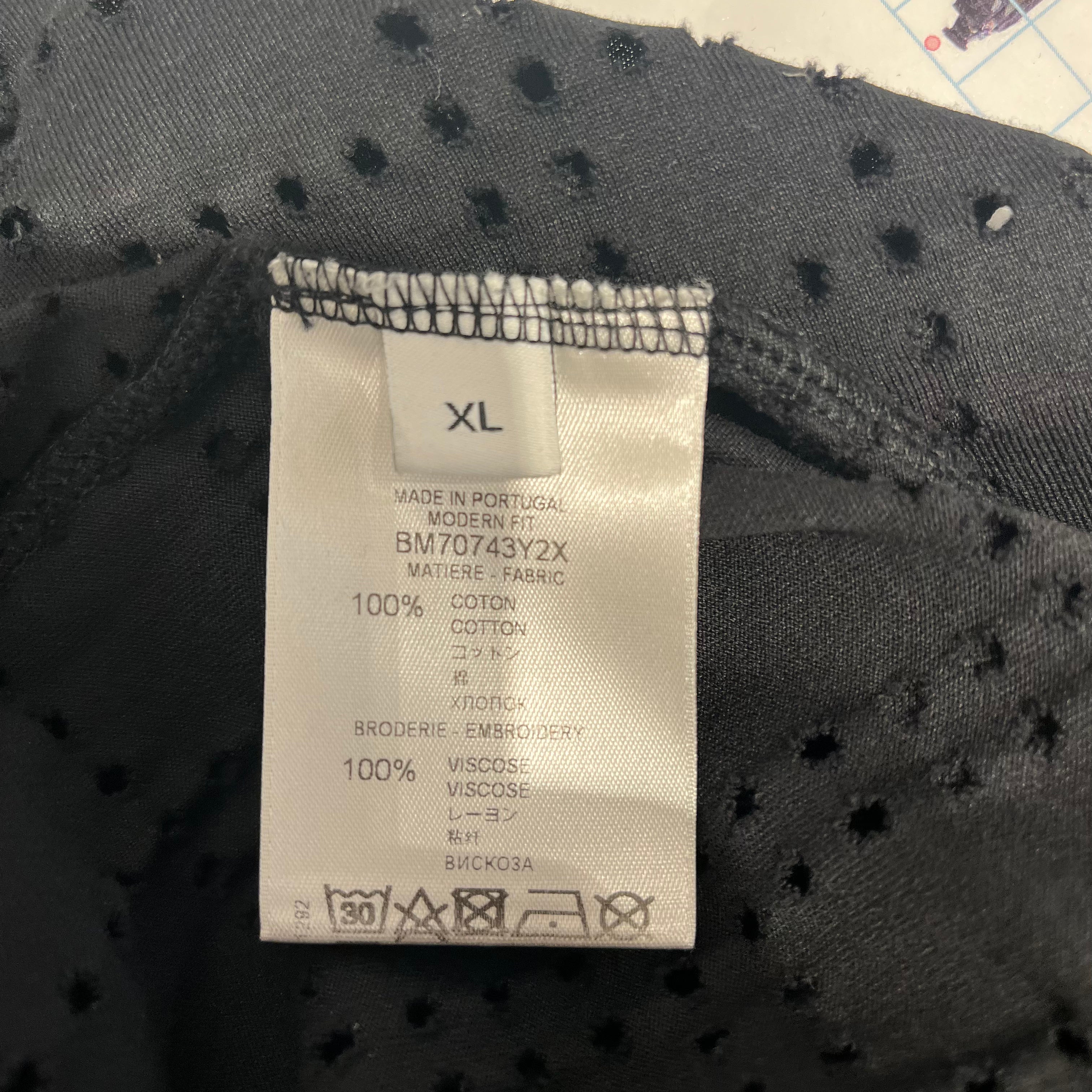 GIVENCHY/T-Shirt/XL/Cotton/BLK/All Over Print/HOLES ALL OVER view 4