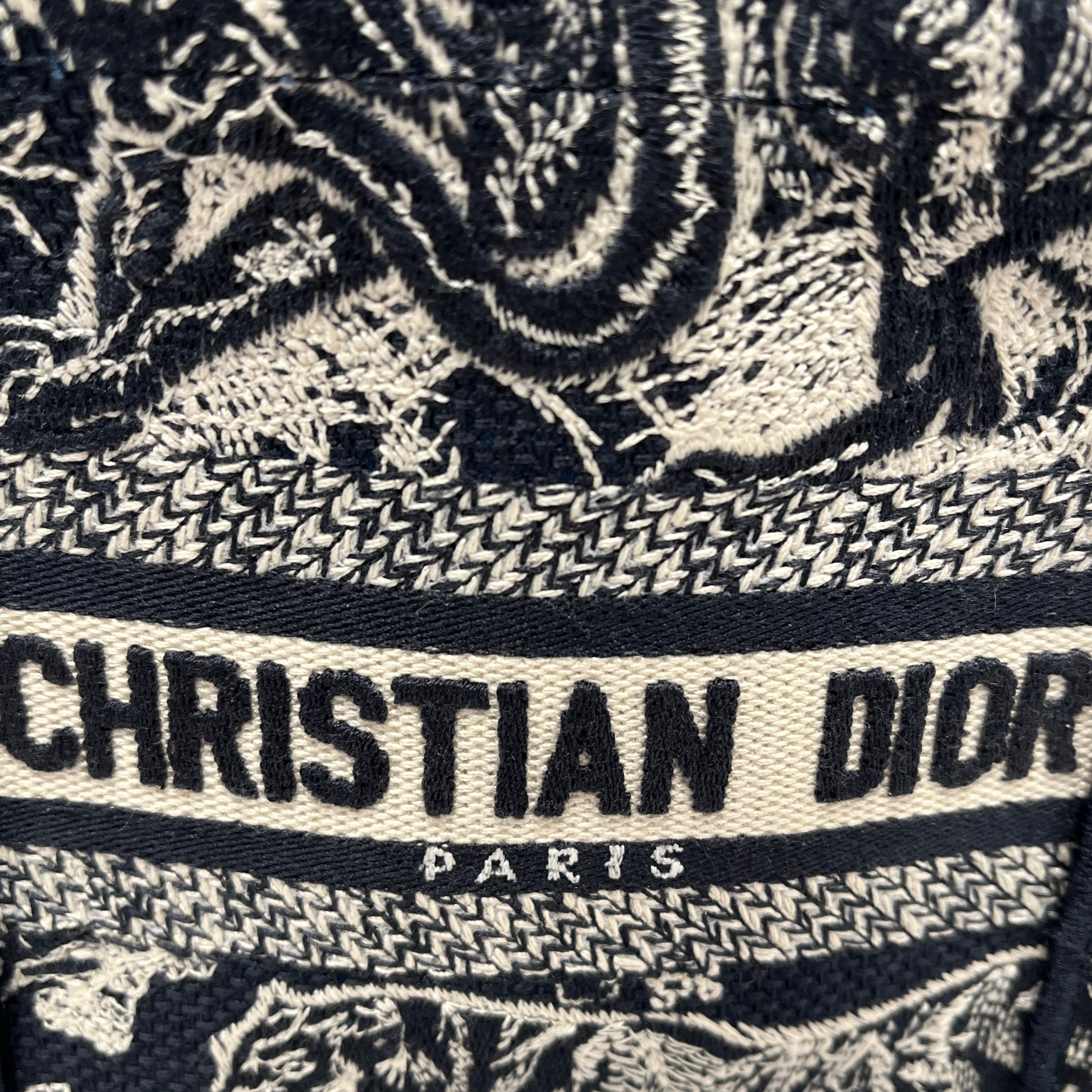 Christian Dior/Cross Body Bag/All Over Print/Cotton/NVY/Toile de Jouy Mini Book Tote view 6