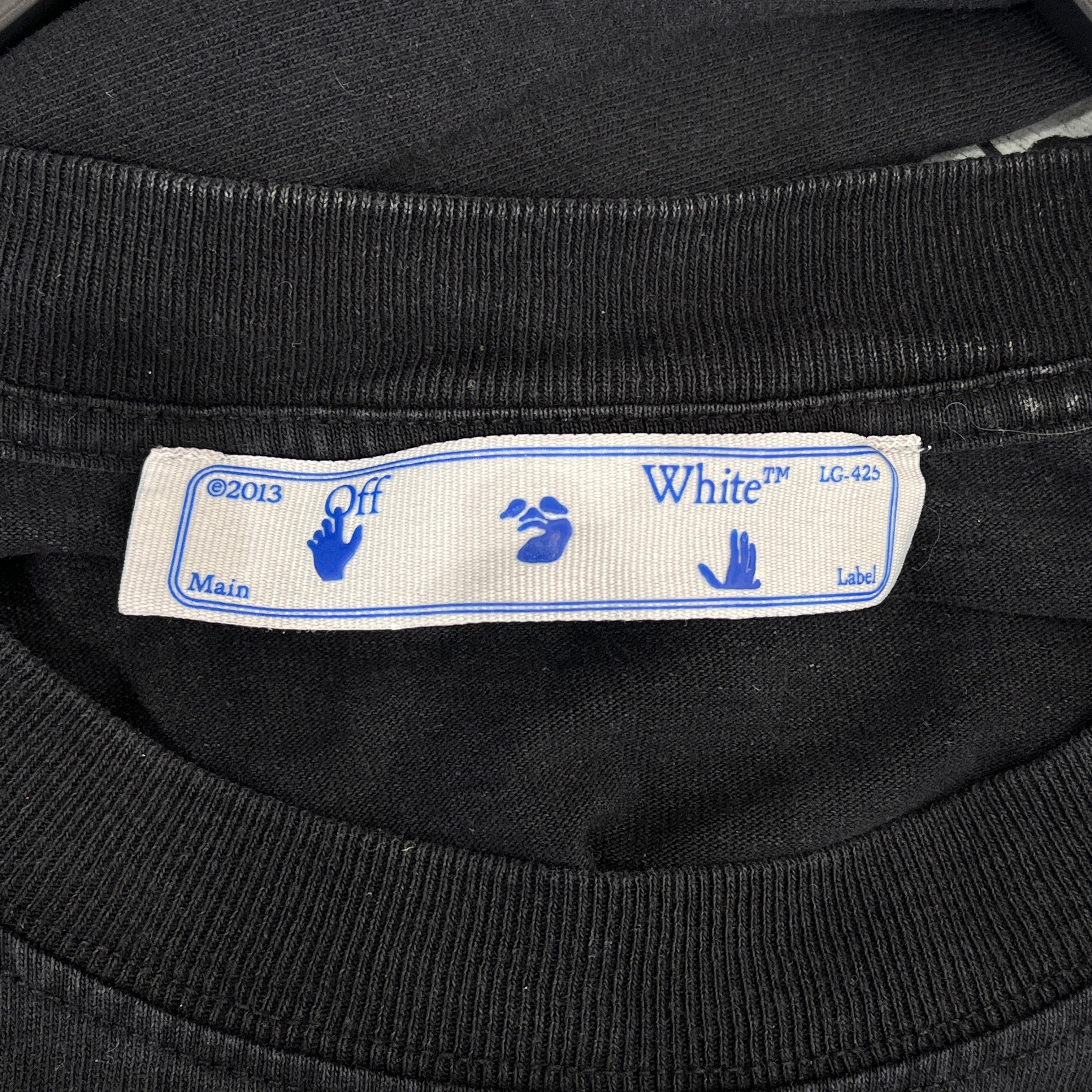 OFF-WHITE/T-Shirt/L/Cotton/BLK/Graphic/BLUE MARKER X GRAPHIC view 3