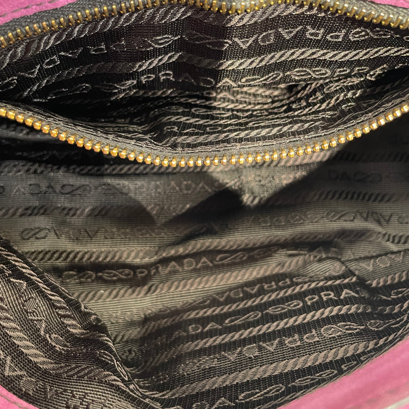 PRADA/Hand Bag/Suede/PNK/Pink suede