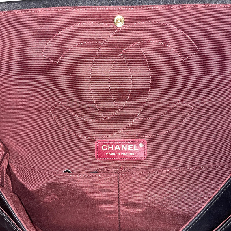 CHANEL/Hand Bag/Stripe/Nylon/BLK/QHD64VJ Entropy