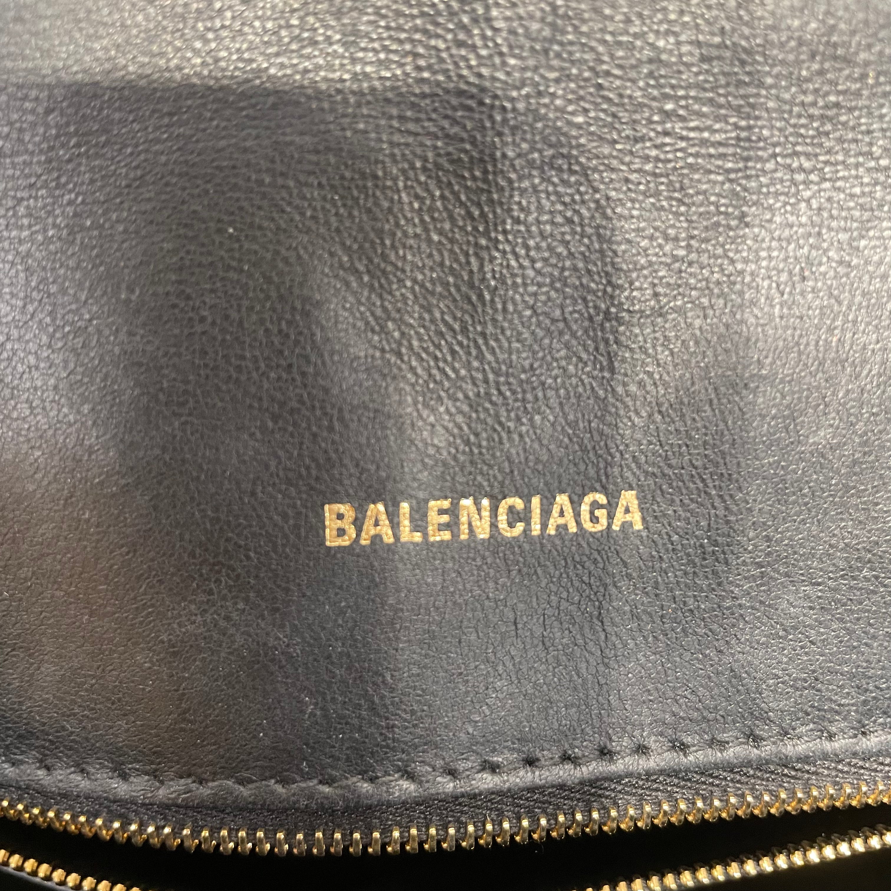 BALENCIAGA/Bag/Leather/BLK/Downtown Croc Embossed view 5
