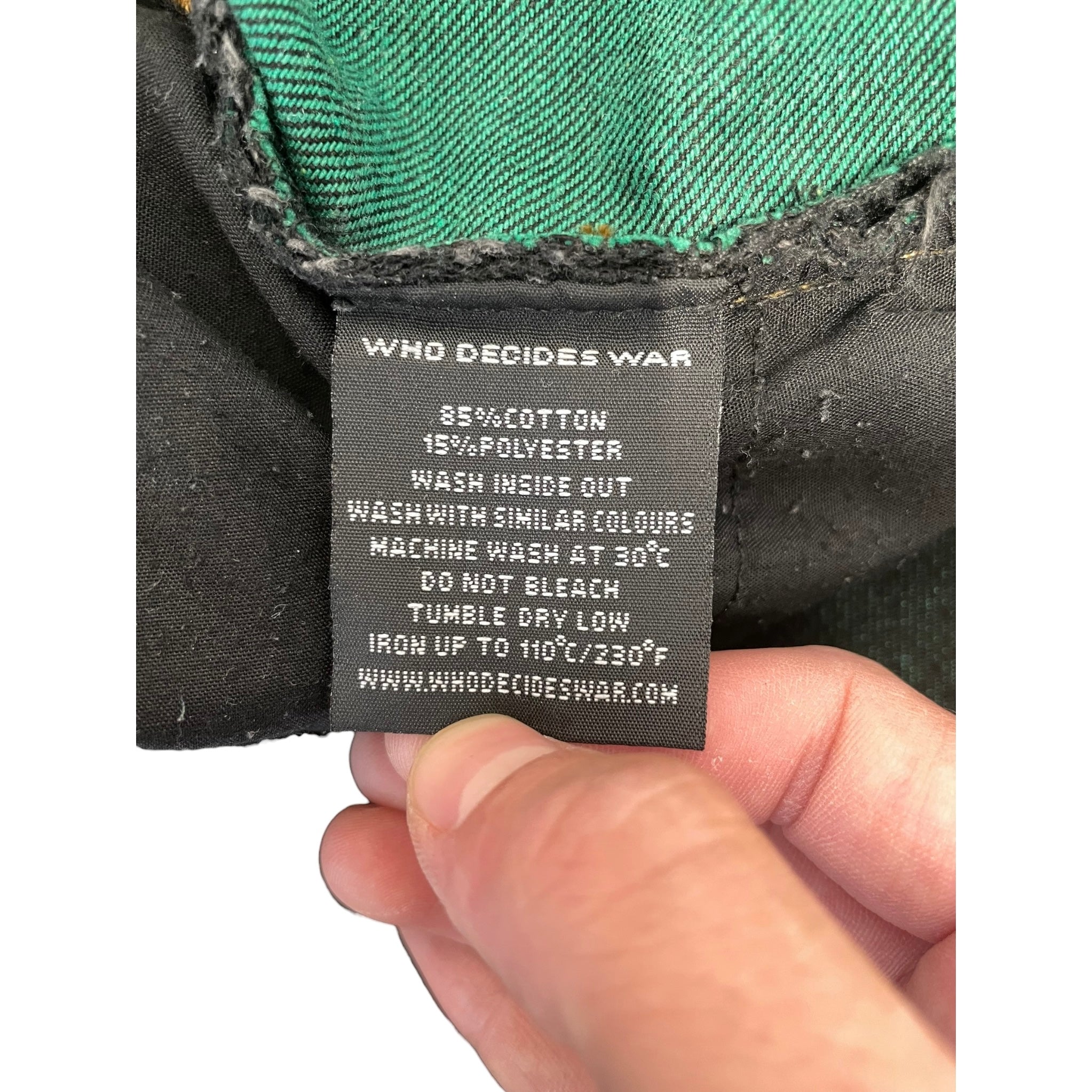 WHO DECIDES WAR/Bootcut Pants/30/Denim/GRN/Distressed/Green Disressing view 5
