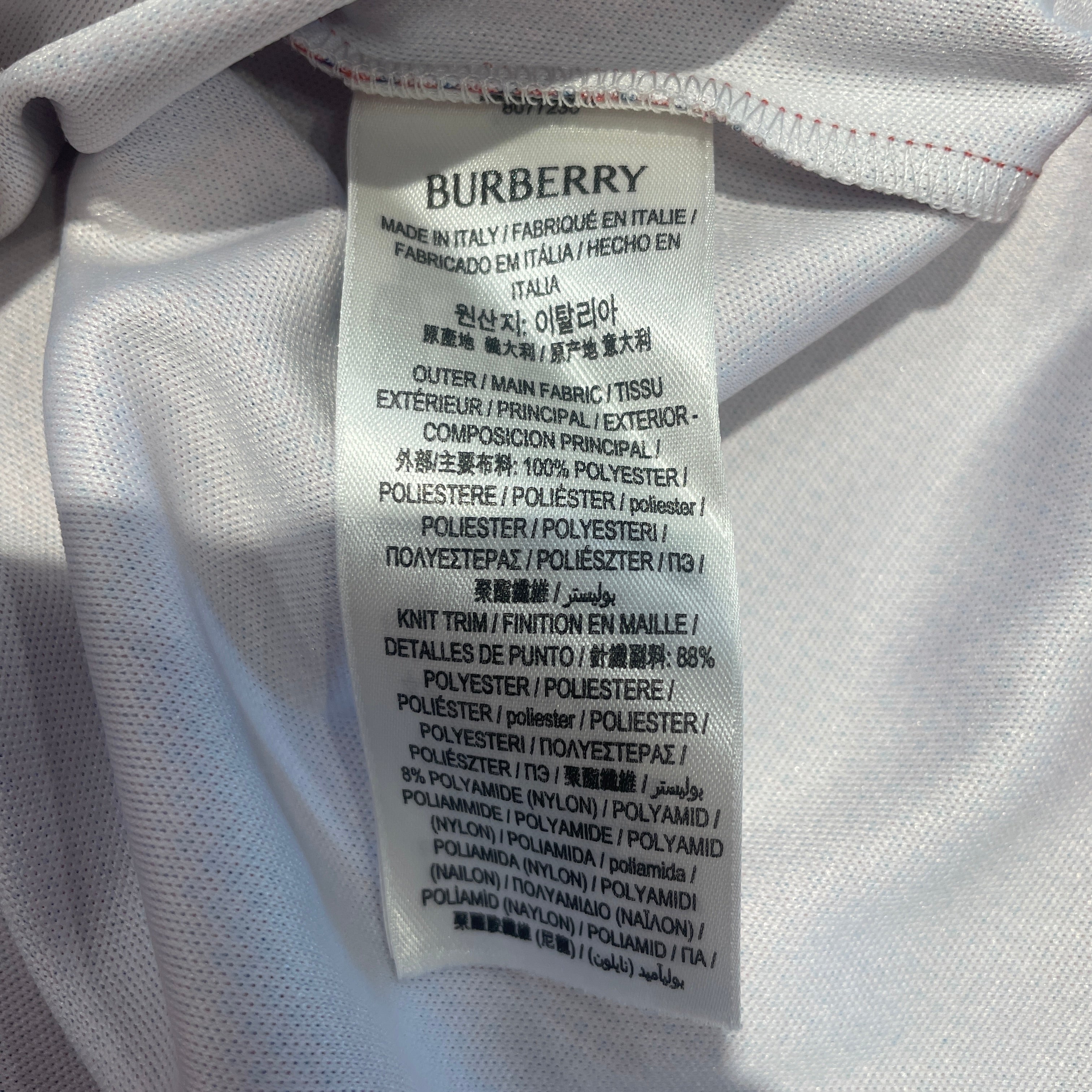 BURBERRY/T-Shirt/XS/Polyester/RED/ROSE SHIRT view 3