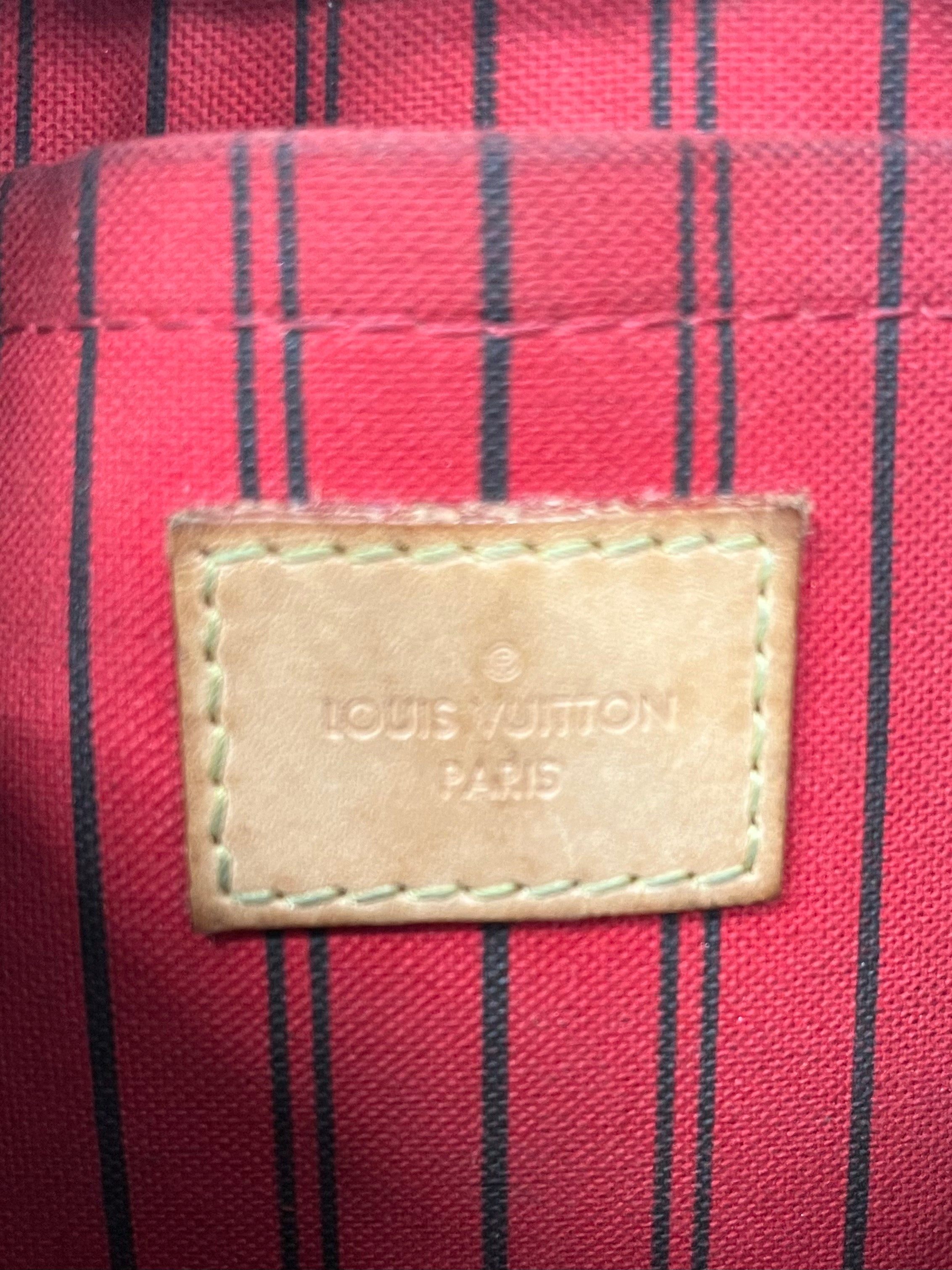 LOUIS VUITTON/Clutch Bag/Monogram/Faux Leather/BRW/NEVERFULL POCHETTE W/ RED TRIM view 3