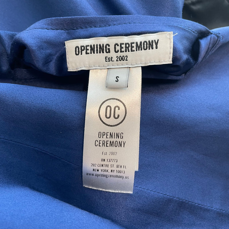 OPENING CEREMONY/Jacket/S/Silk/MLT/REVERSIBLE BLU/GRN TO BLK