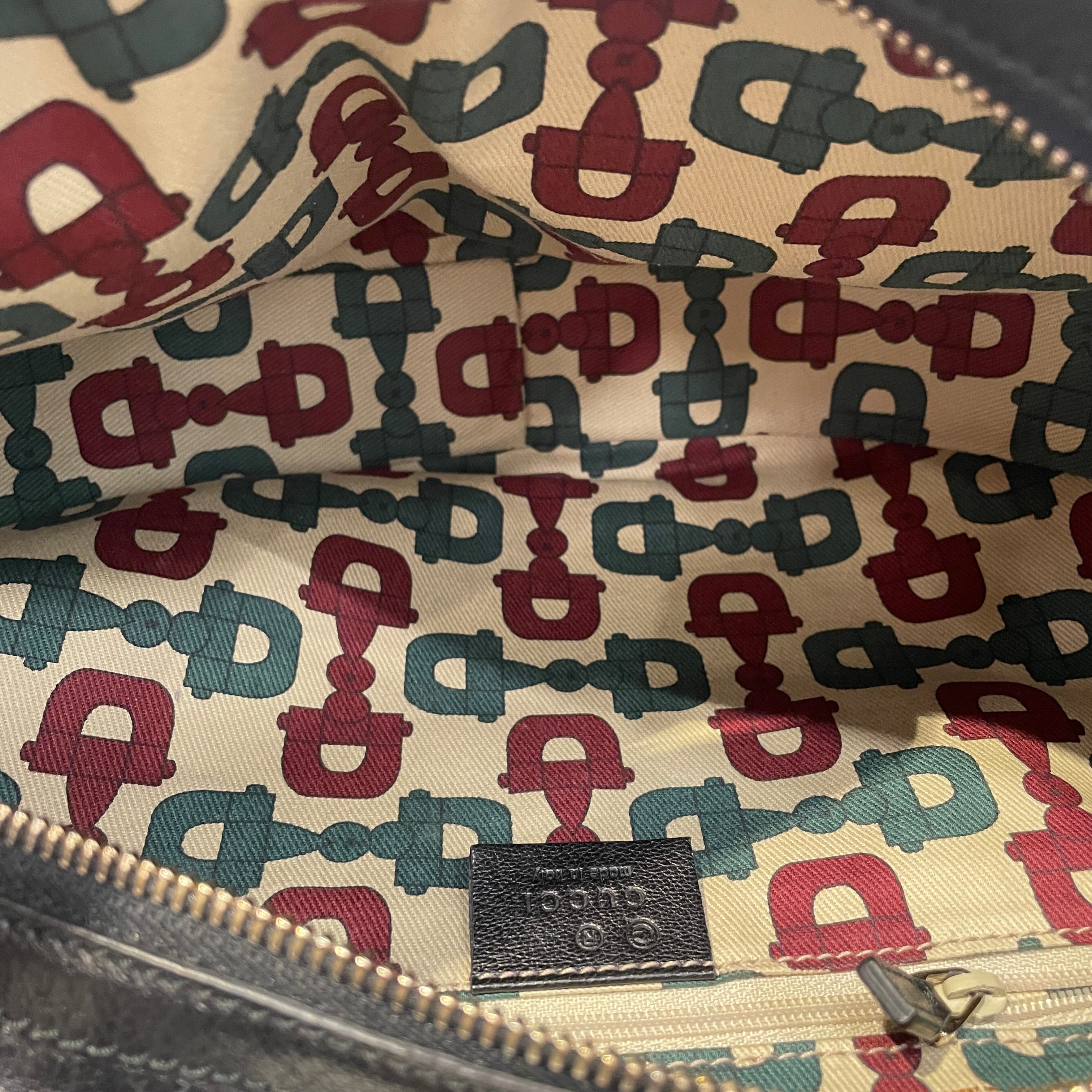 GUCCI/Bag/Leather/BLK/Guccissima hobo view 5