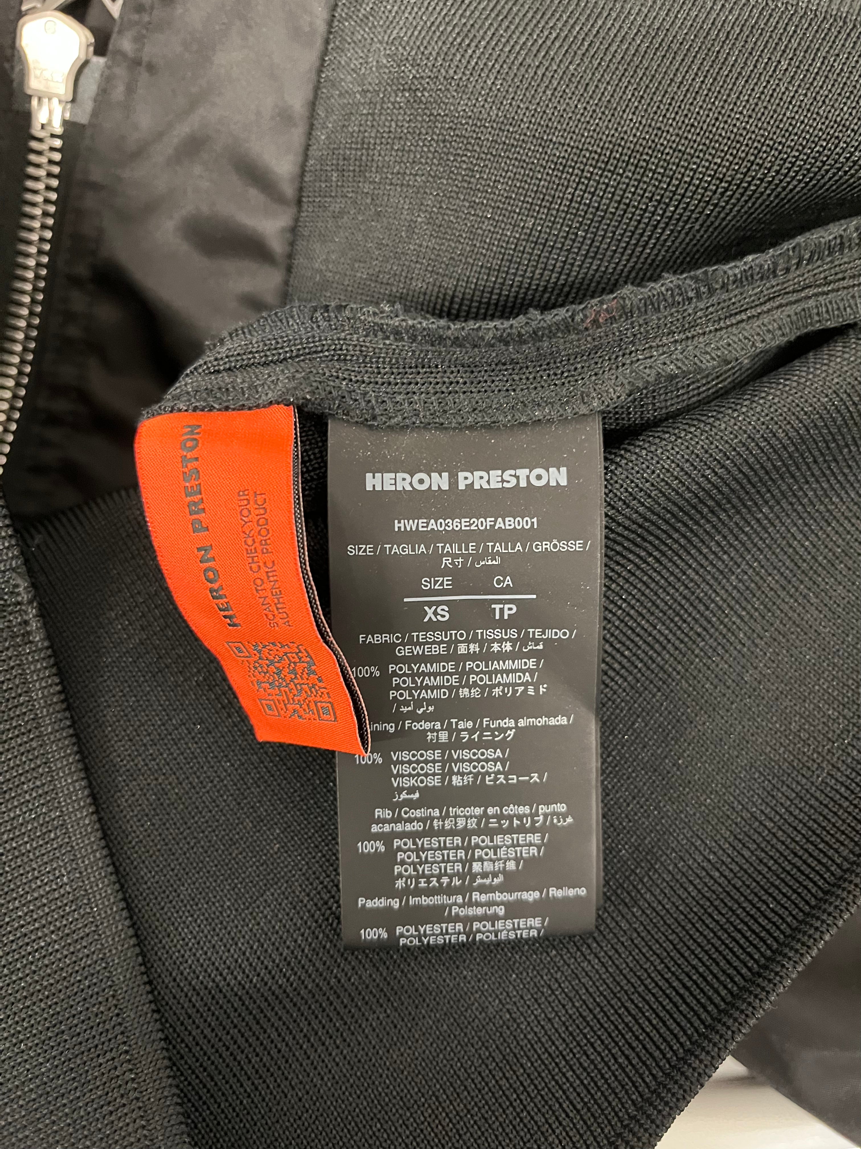 HERON PRESTON/Dress/XS/Nylon/BLK/BOMBER JACKET DRESS HYBRID view 4