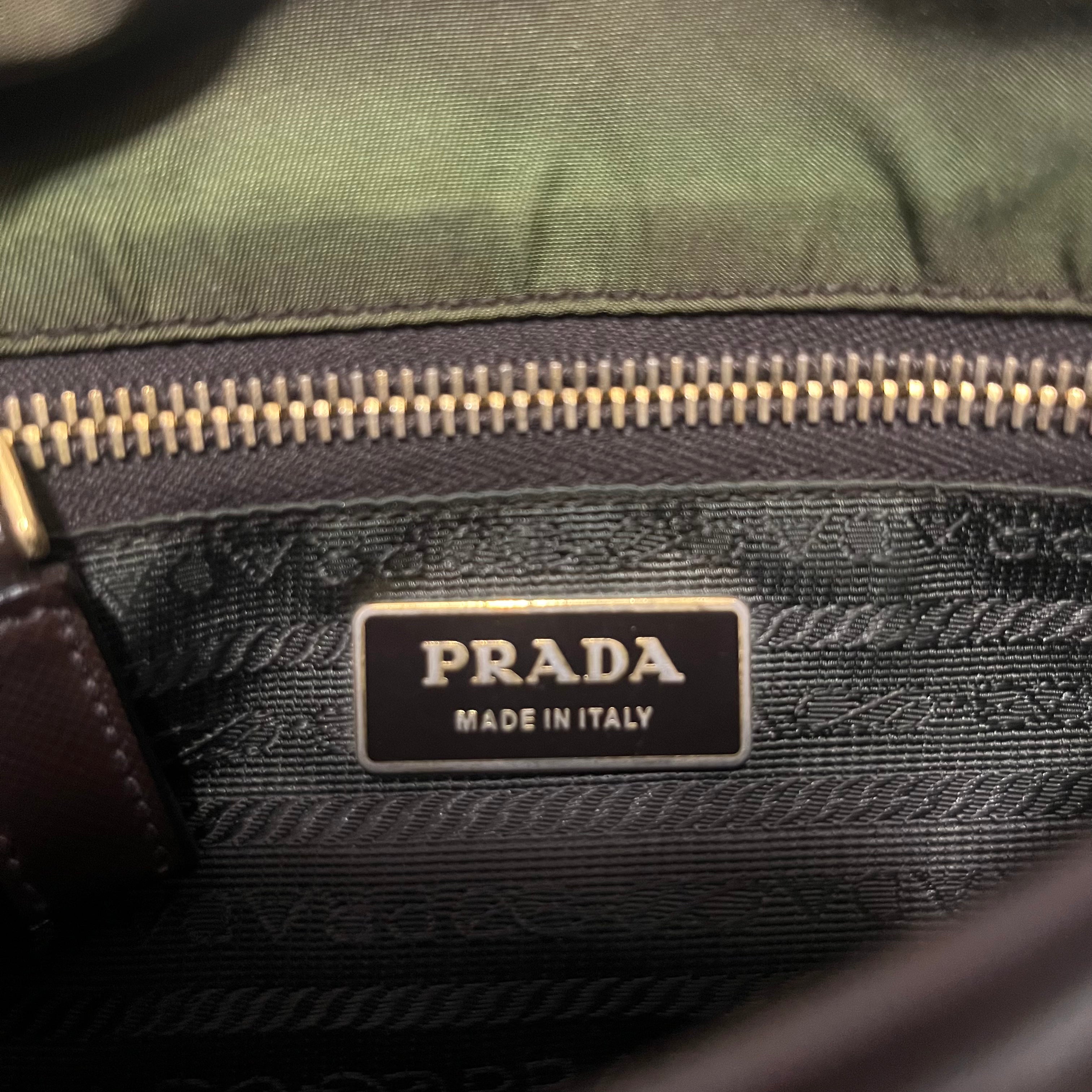 PRADA/Cross Body Bag/Nylon/GRN/gold view 6