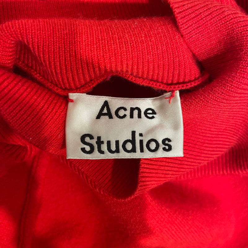 Acne Studios/Sweater/Cotton/RED/High Neck/