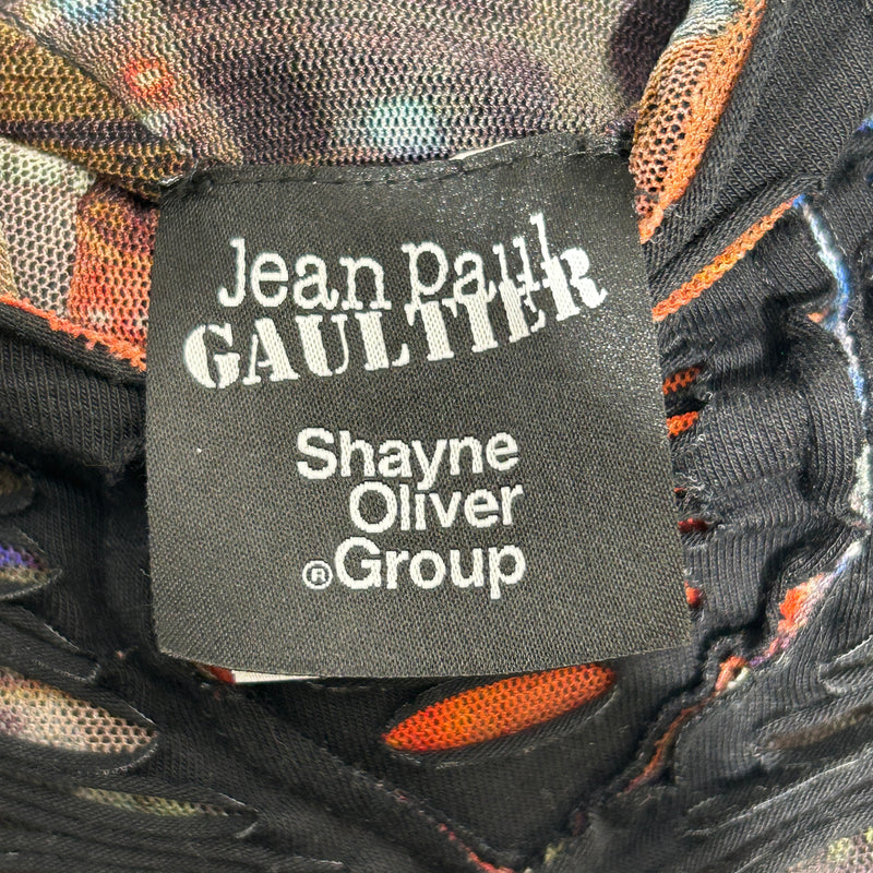 Jean Paul Gaultier/Hoodie/S/All Over Print/Polyester/MLT/SLASHING CITY PRINT HOODIE