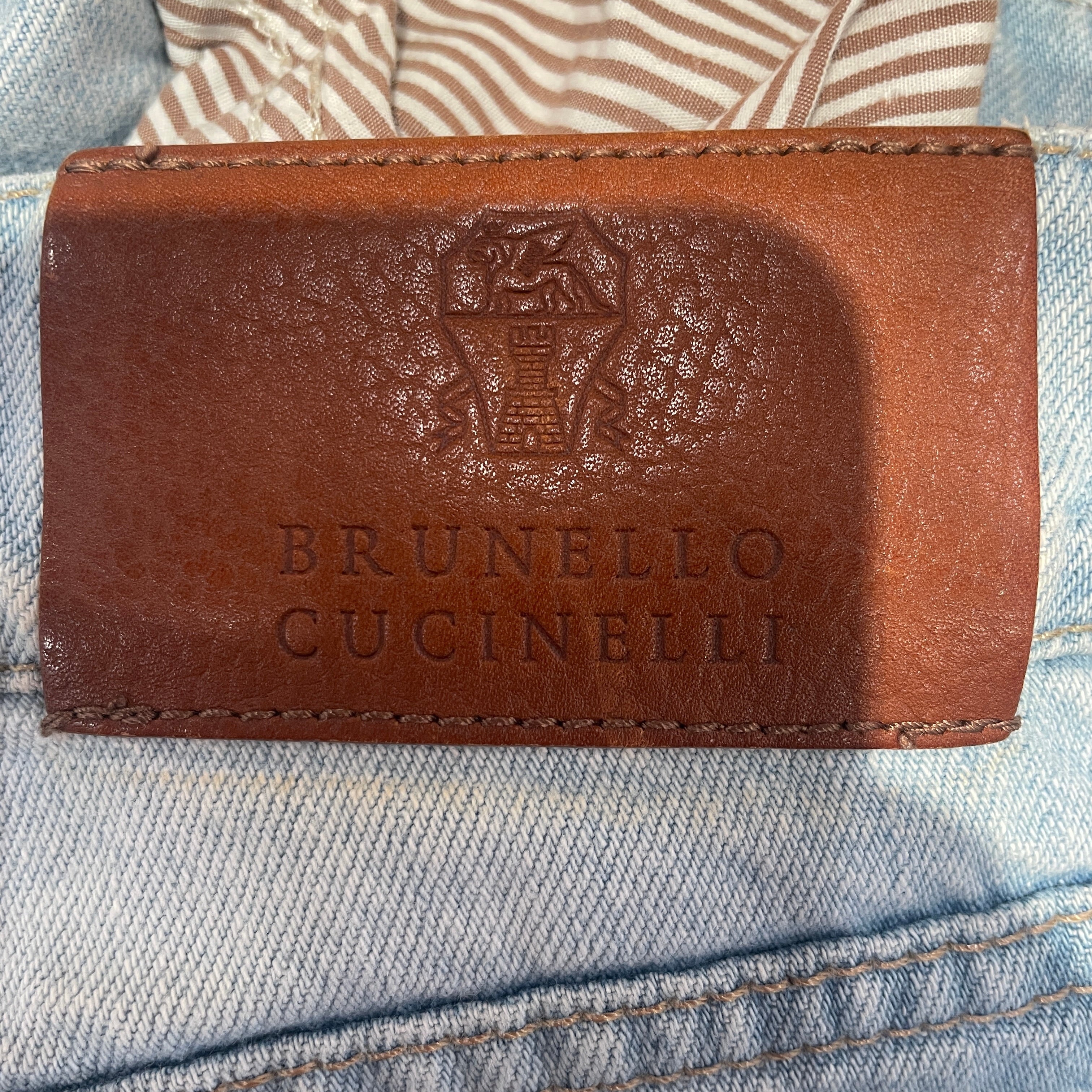 BRUNELLO CUCINELLI/Pants/54/Denim/BLU/light blue trad. fit view 3