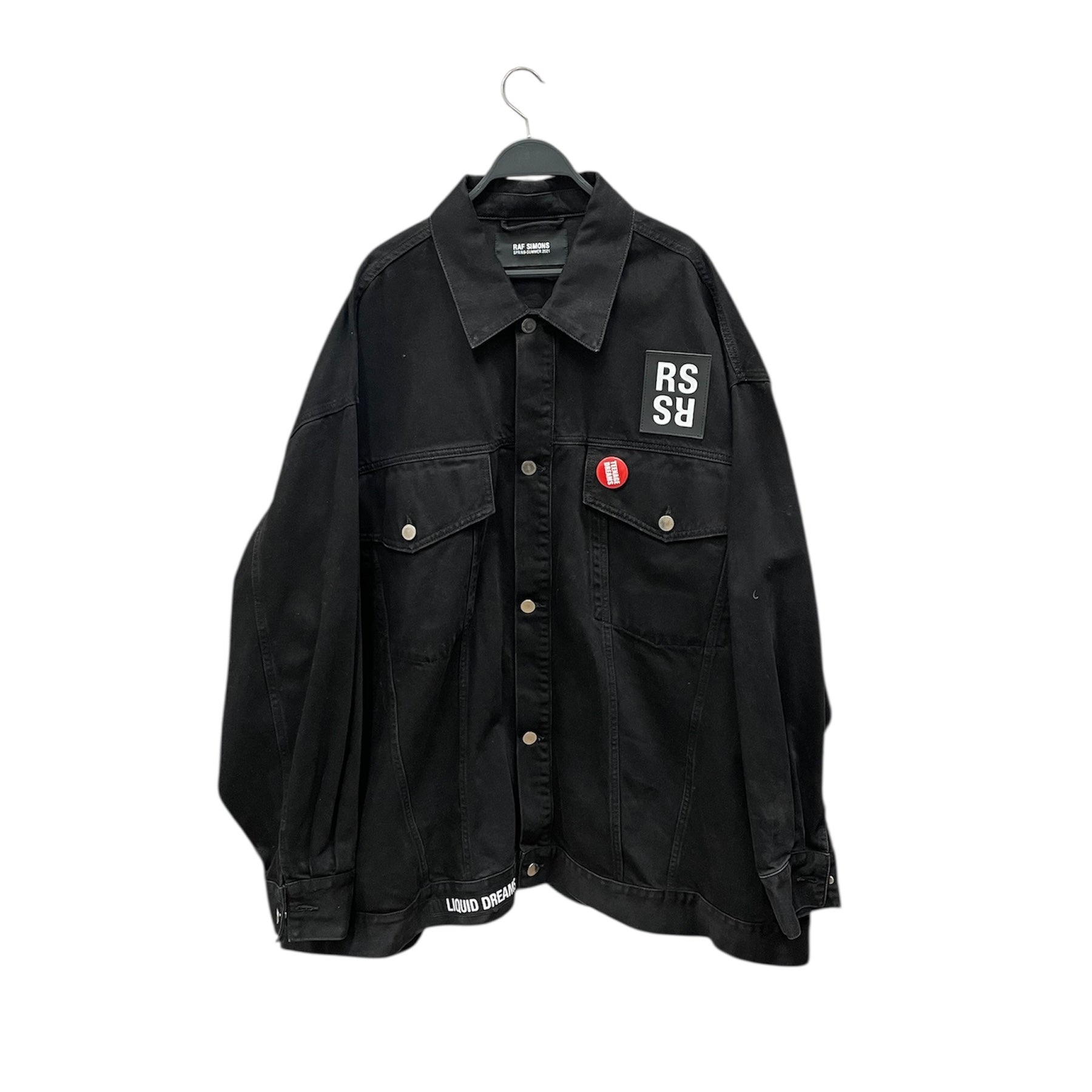 RAF SIMONS/Denim Jkt/S/Cotton/BLK/LIQUID DREAMS RAF view 1