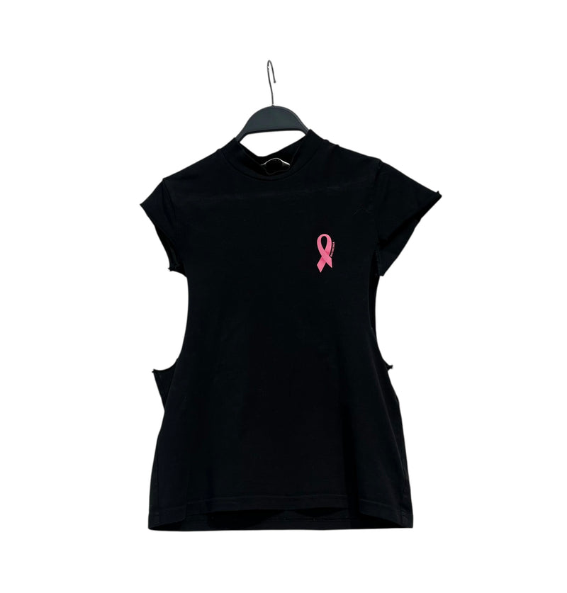 BALENCIAGA/T-Shirt/M/Cotton/BLK/WE ARE PINK CUT OFF TEE