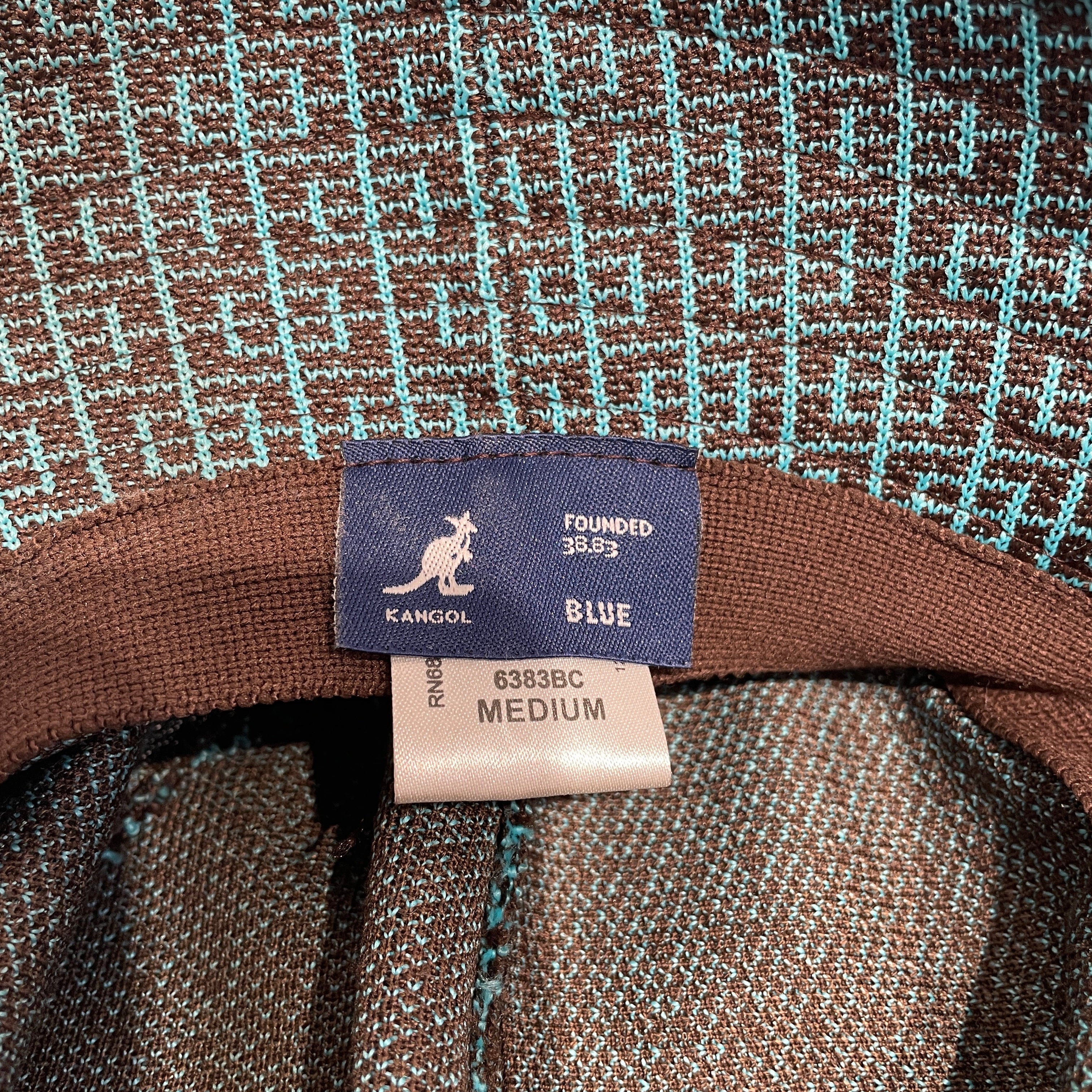 KANGOL/Bucket Hat/M/Plaid/Cotton/BLU/M's/Blue Square Pattern view 3
