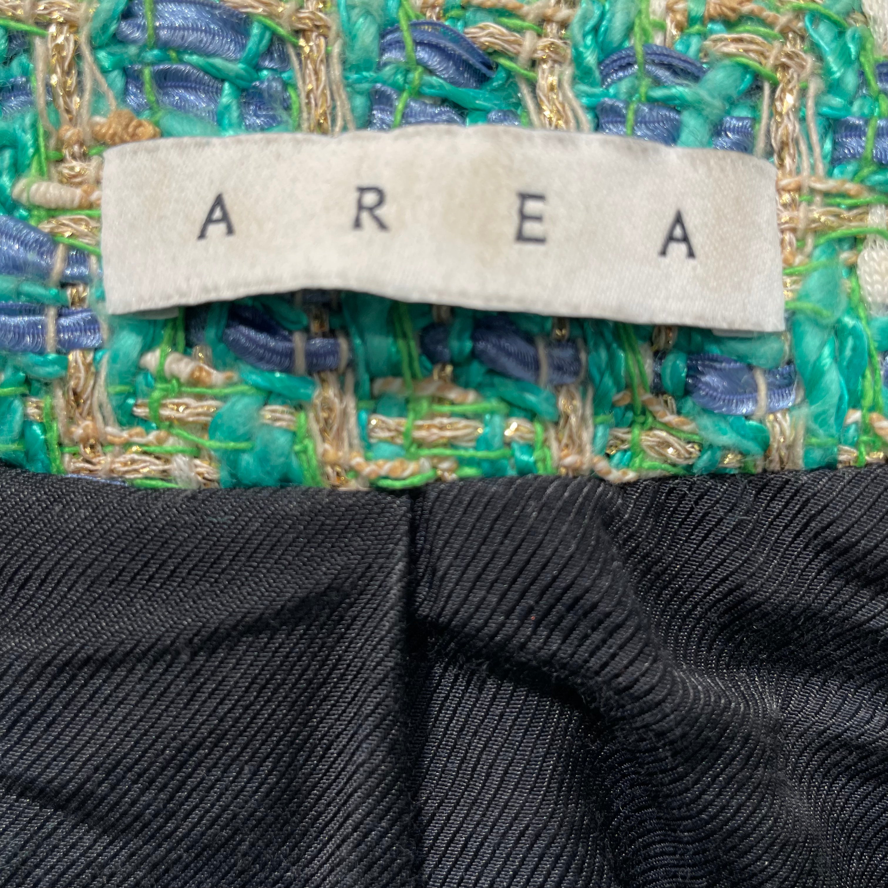AREA/Jacket/2/Plaid/Cotton/GRN/rineston pearl blazer view 6