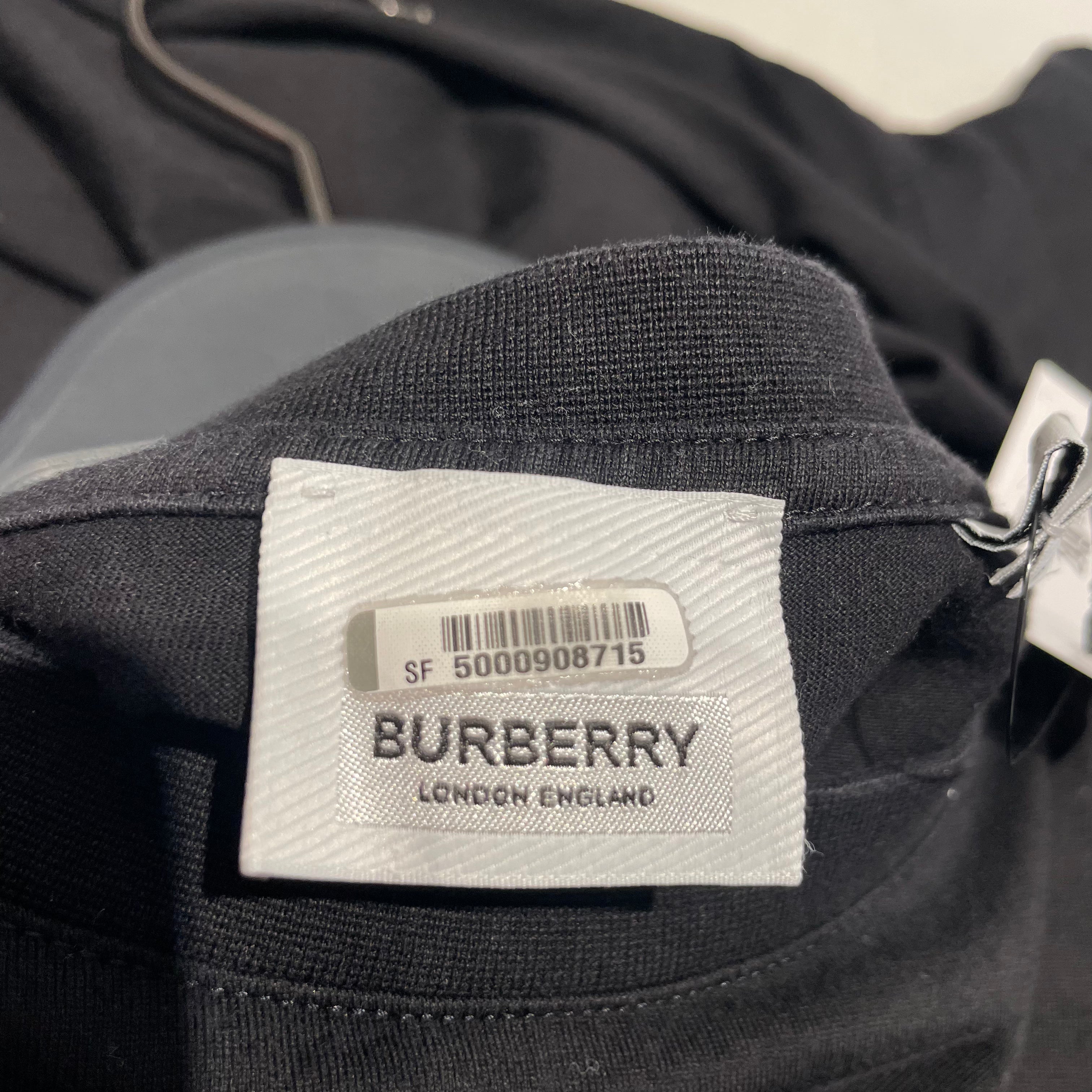 BURBERRY/T-Shirt/XL/Cotton/BLK/CIRCLE LOGO view 3