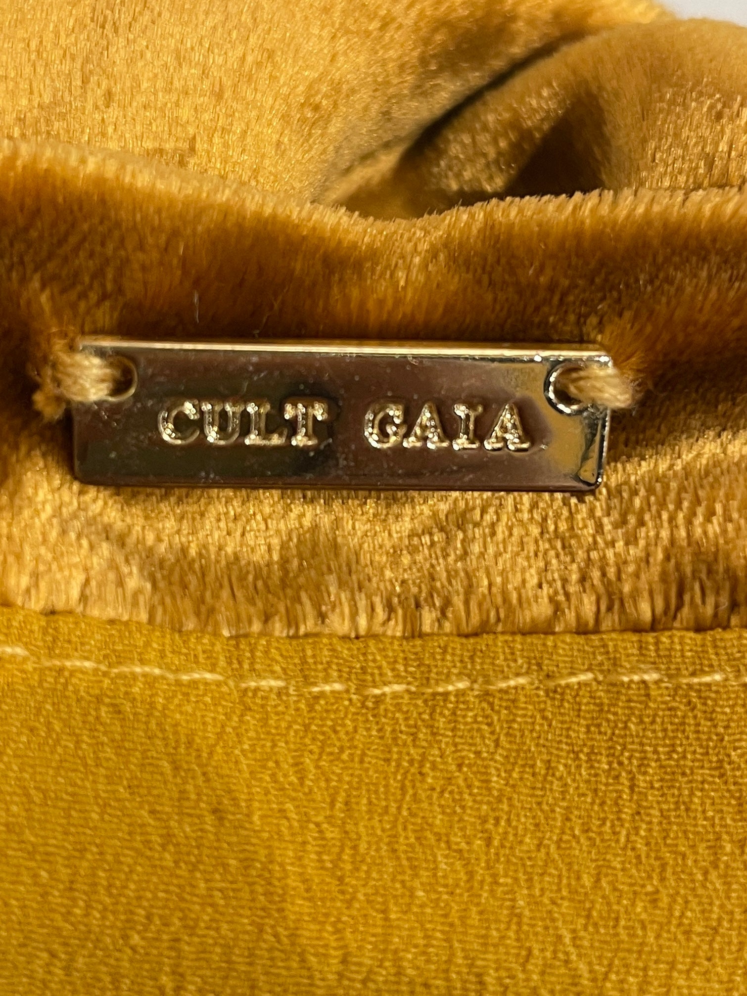 cult gaia/SL Dress/XS/Cotton/GLD/VELVET MIDI DRESS view 3