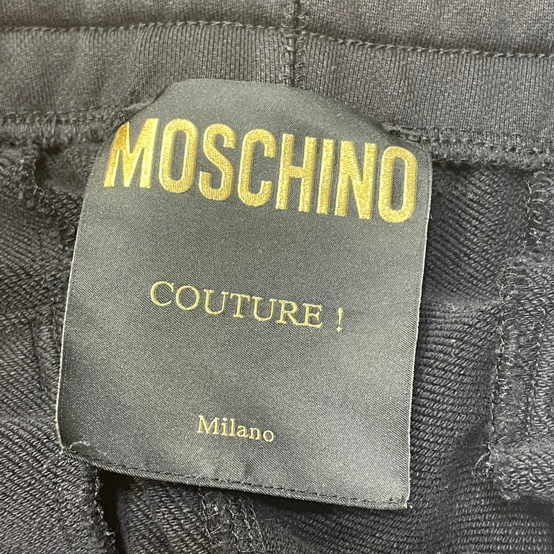 MOSCHINO/Skinny Pants/36/Cotton/BLK/Graphic/