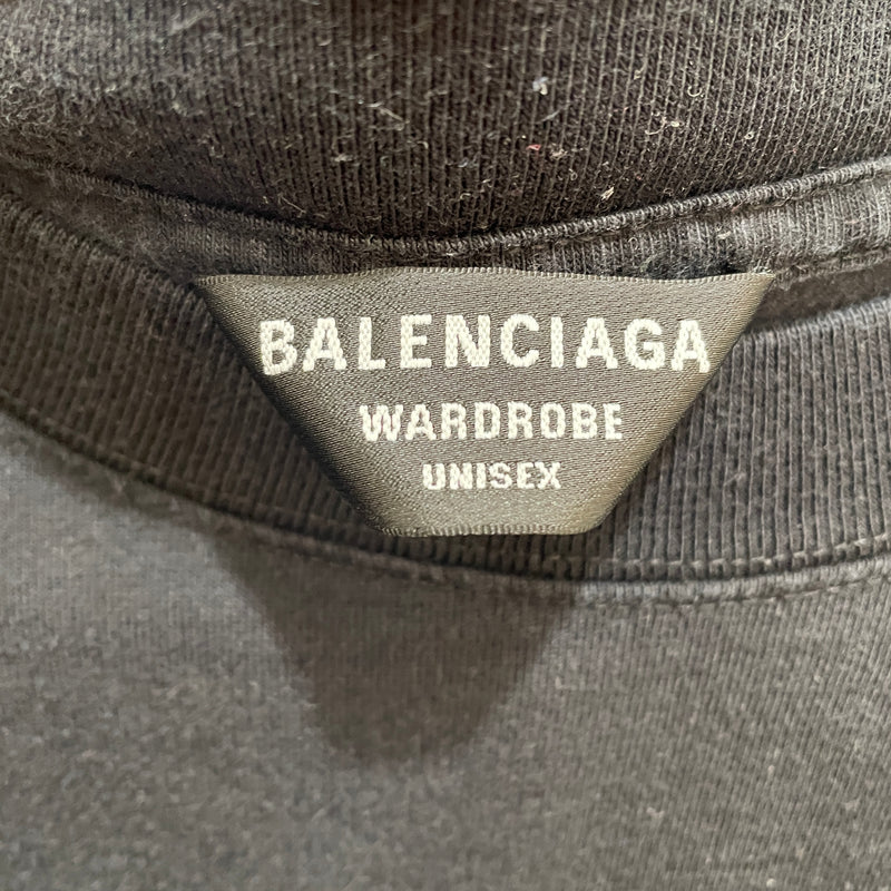 BALENCIAGA/T-Shirt/M/Cotton/BLK/