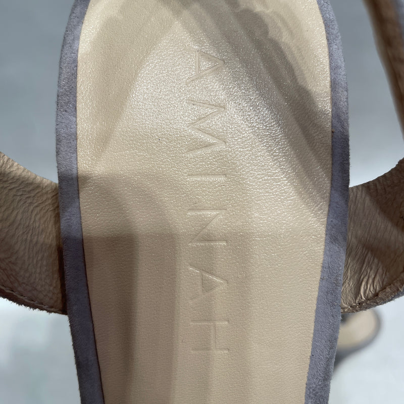 AMINAH ABDUL JILLIL/Heels/US 9/Suede/SLV/AMINAH ABDUL SLINGBACK JEWEL