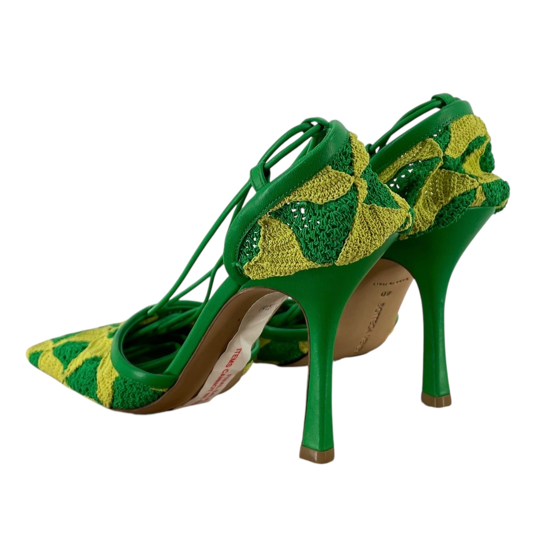 BOTTEGA VENETA/Heels/EU 40/All Over Print/Cotton/GRN/KIWI PARAKEET STRETCH HEELS view 2