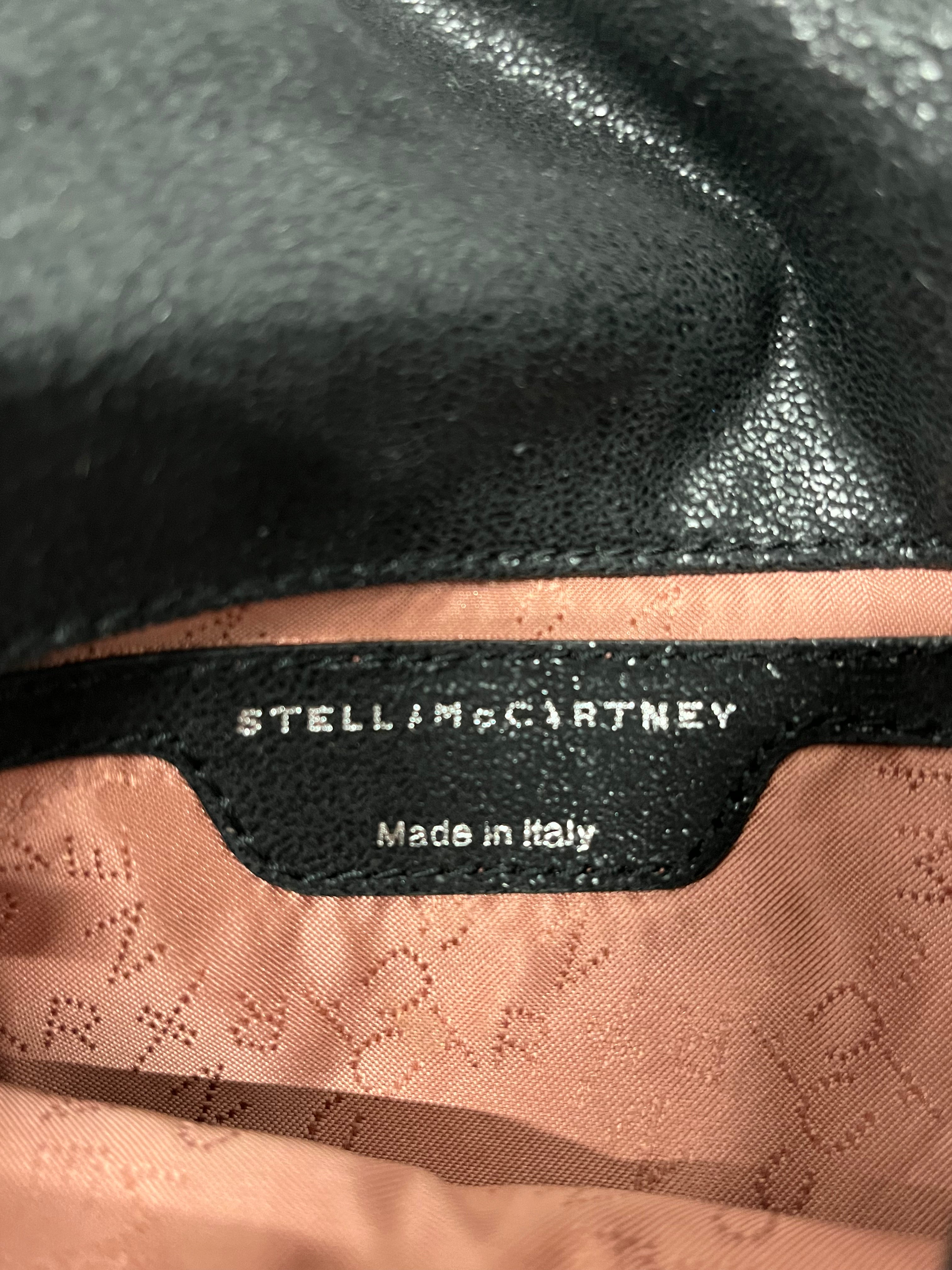 STELLAMcCARTNEY/Cross Body Bag/Suede/BLK/CUBAN CHAIN TRIM view 3