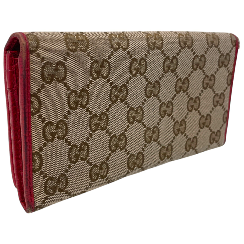 GUCCI/Wallet/Monogram/BRW/346058 0416 RED LEATHER