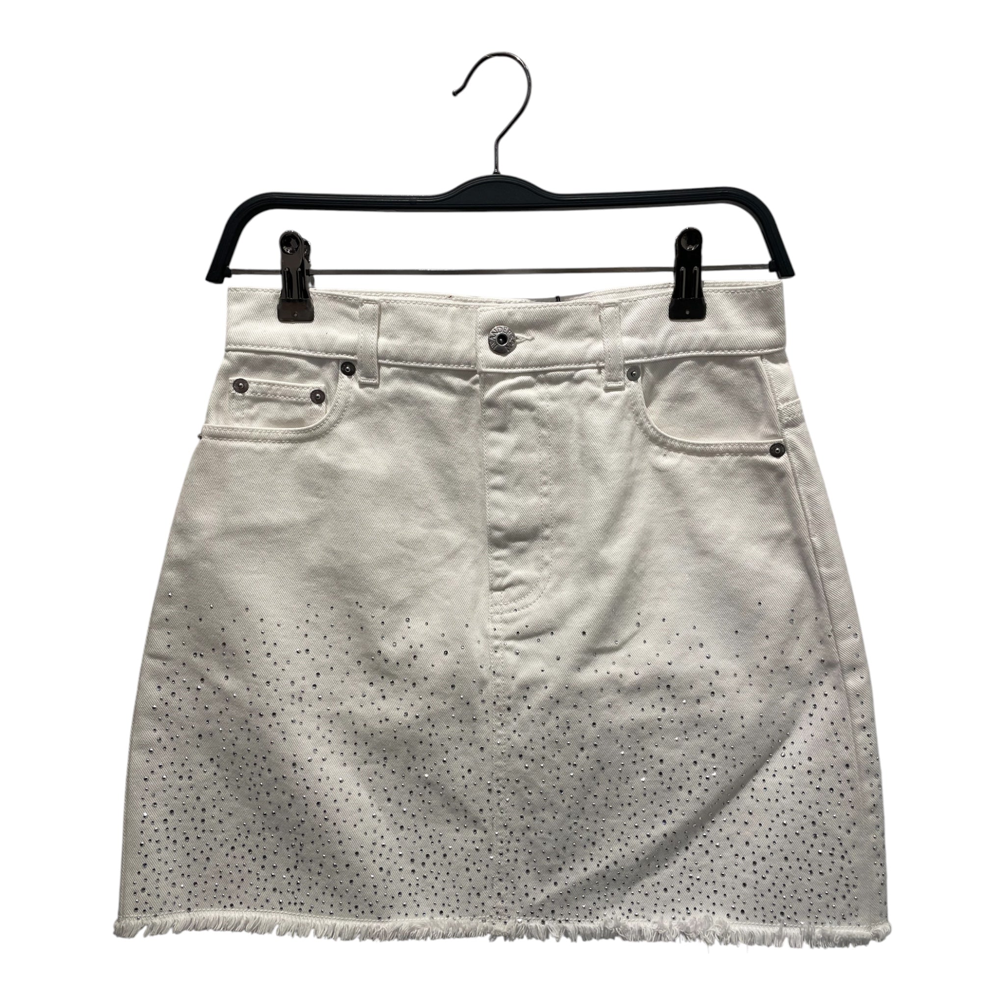 JW ANDERSON(J.W.ANDERSON)/Skirt/2/Cotton/WHT/rhinestone skirt view 1