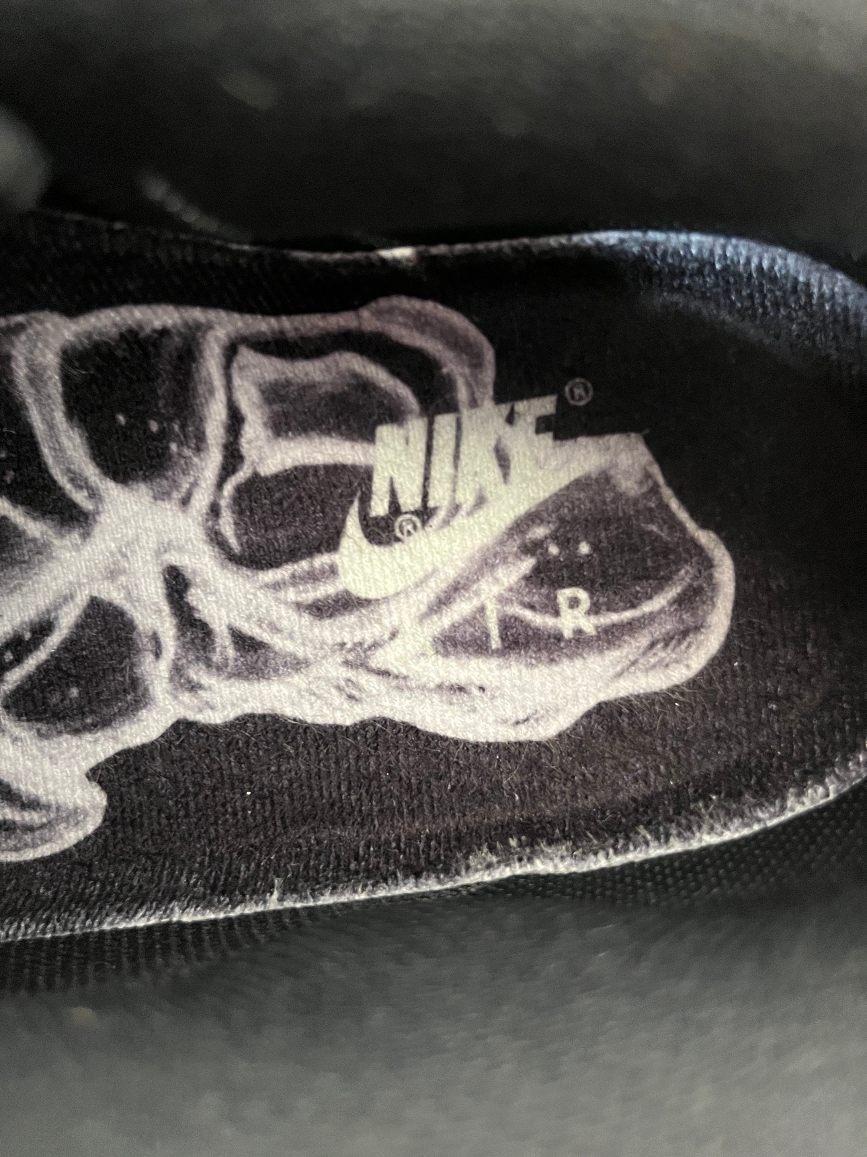 NIKE/Low-Sneakers/US 10.5/Graphic/Leather/BLK/air force "skeleton" view 3