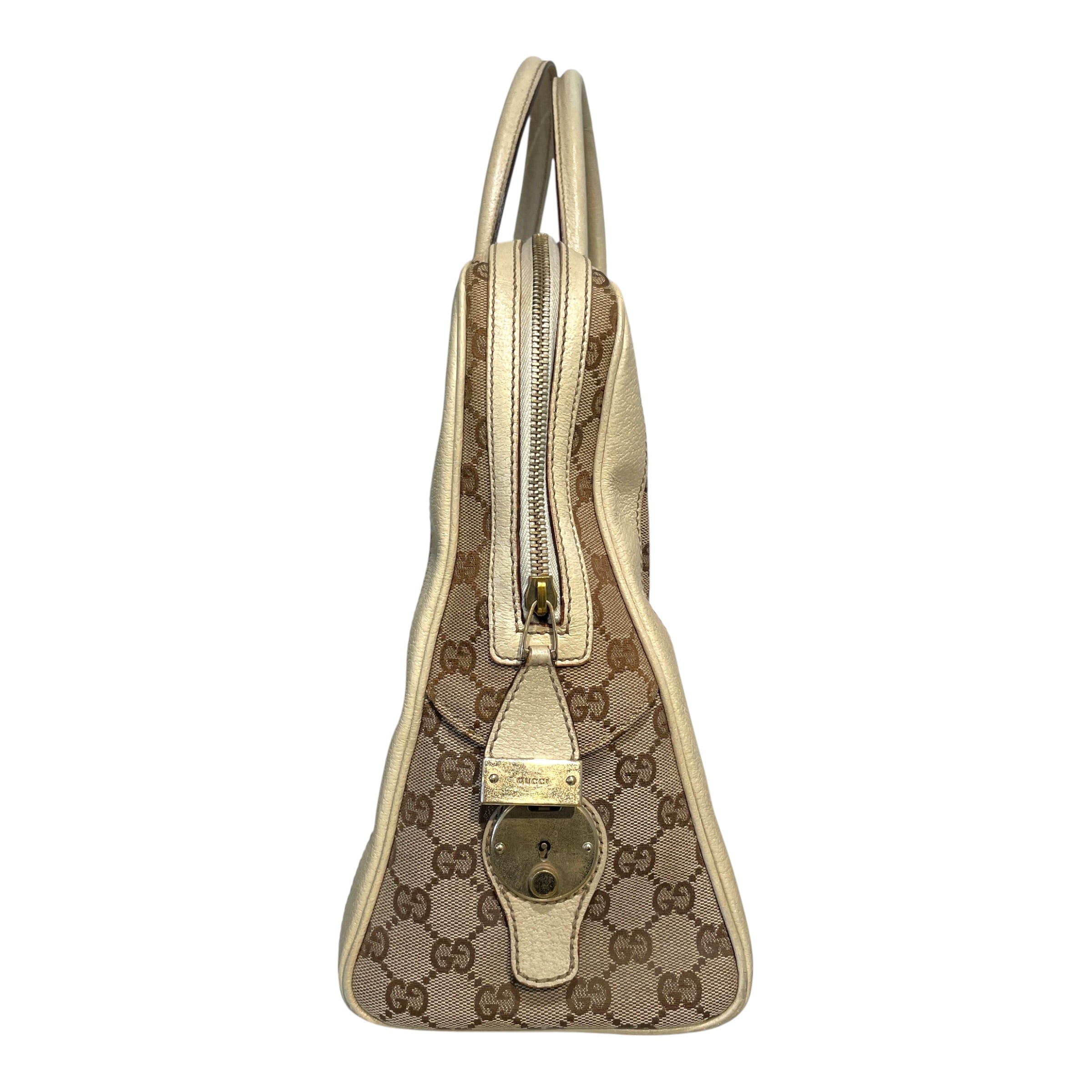 GUCCI/Boston Bag/Monogram/Cotton/CRM/Web Detail Briefcase GG Canvas view 4