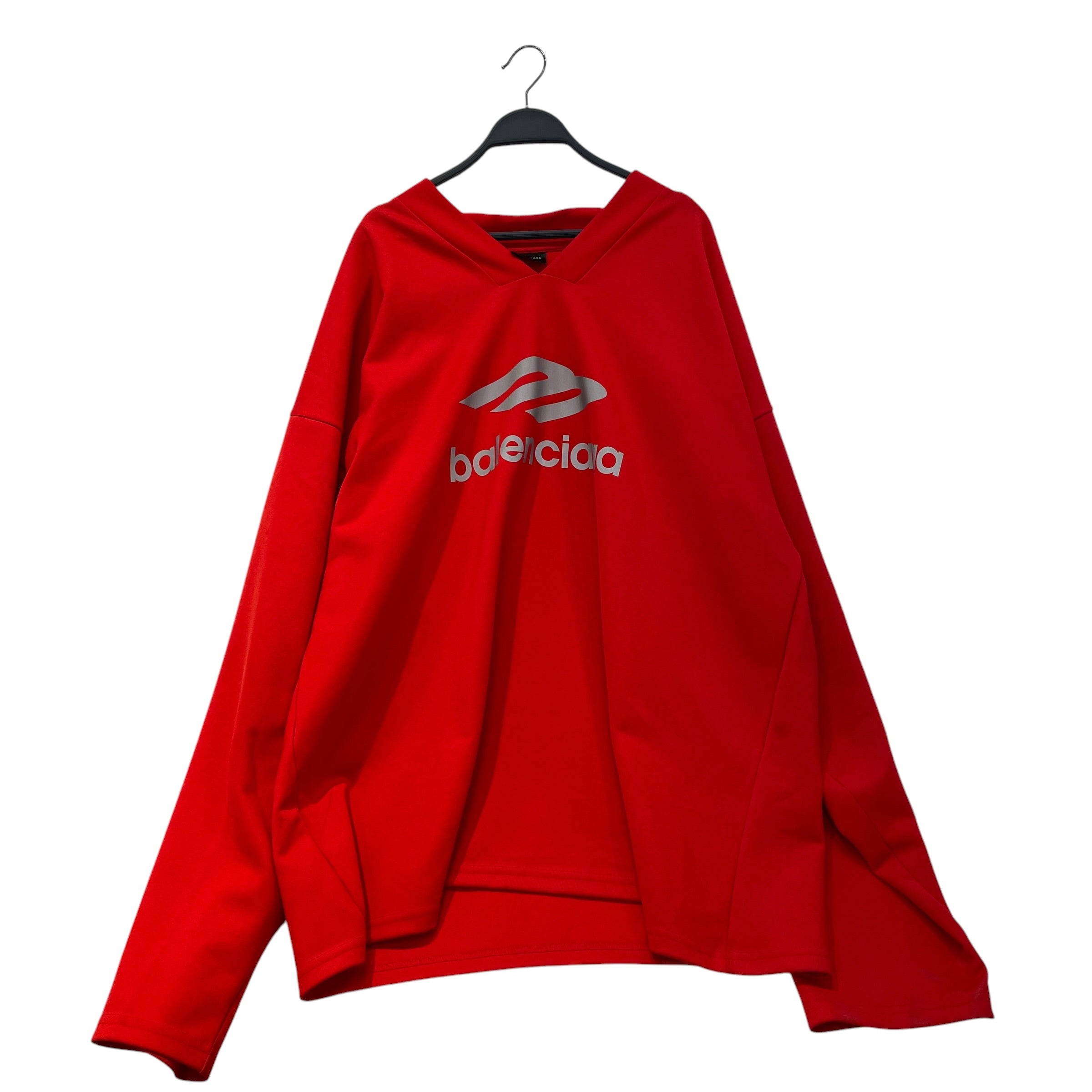 BALENCIAGA/LS T-Shirt/S/Polyester/RED/ view 1
