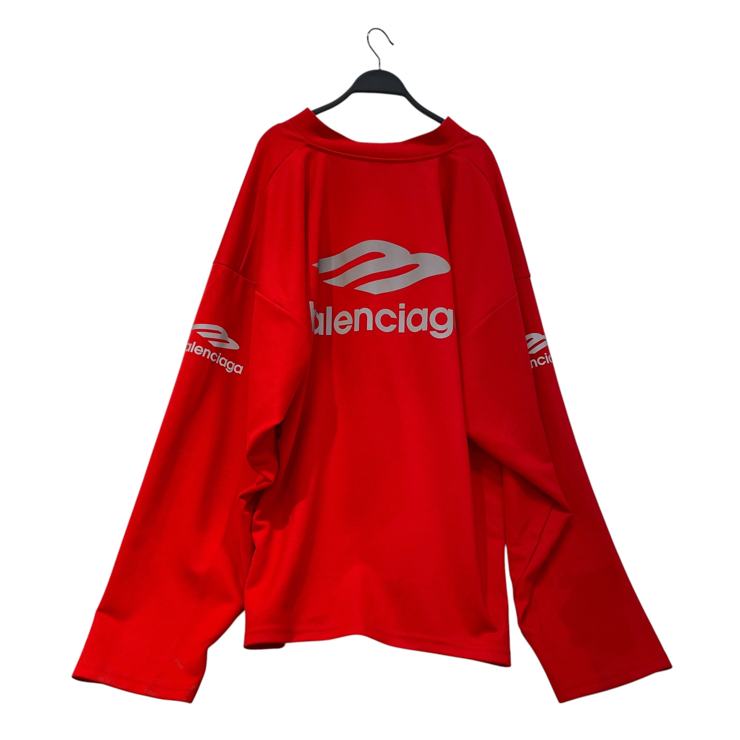 BALENCIAGA/LS T-Shirt/S/Polyester/RED/ view 2