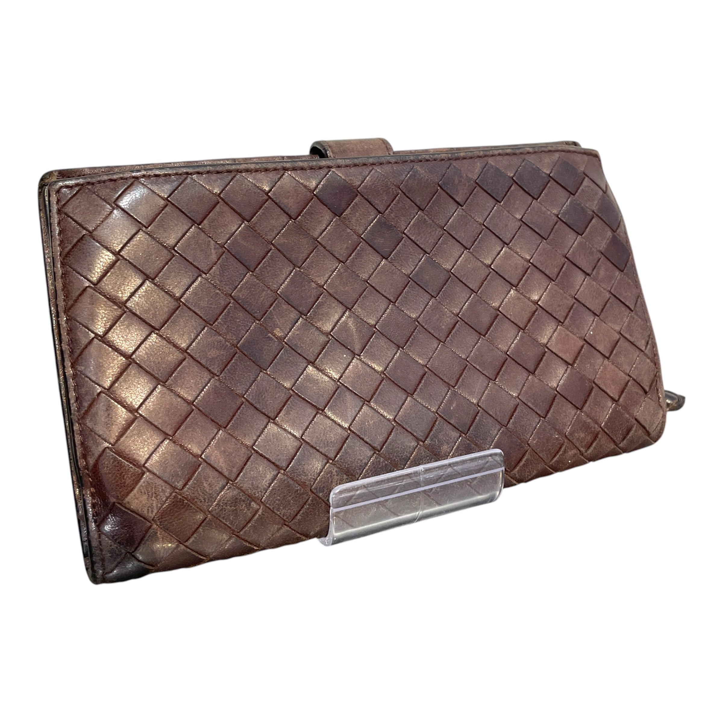 BOTTEGA VENETA/Bifold Wallet/Leather/BRW/Intrecciato Dark Brown view 2