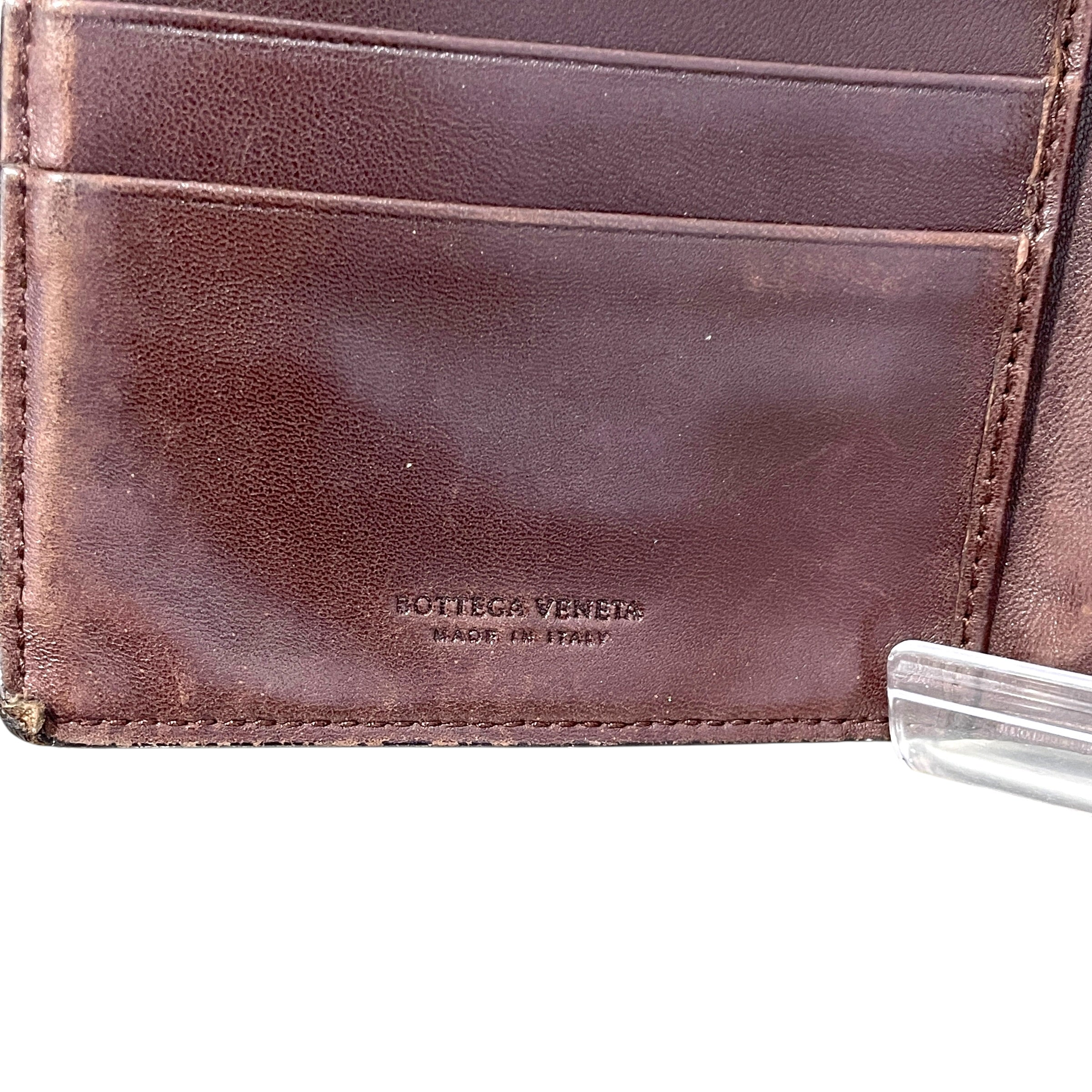 BOTTEGA VENETA/Bifold Wallet/Leather/BRW/Intrecciato Dark Brown view 4