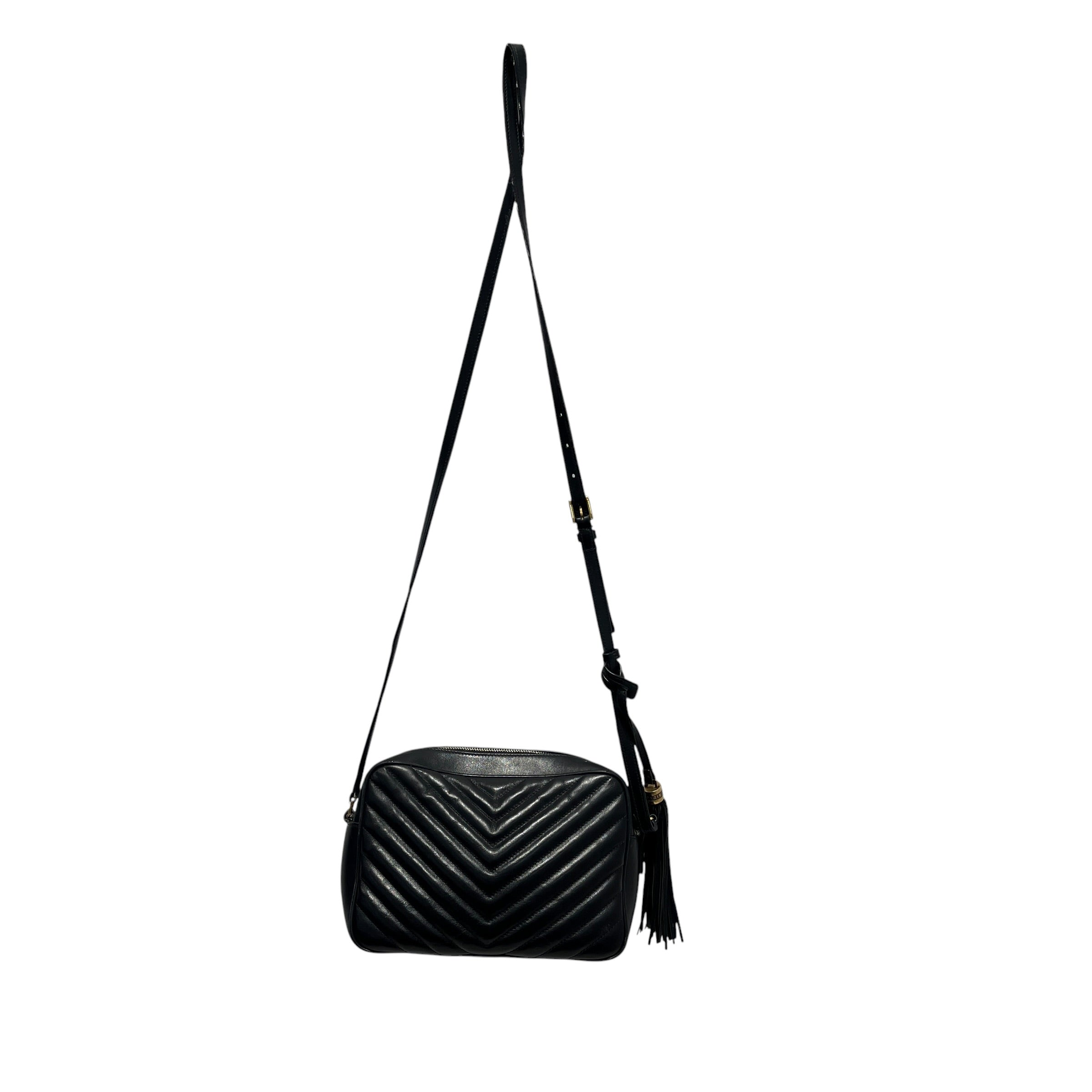 YVES SAINT LAURENT/Bag/Leather/BLK/LEATHER QUILTED LOU CAMERA BAG view 2