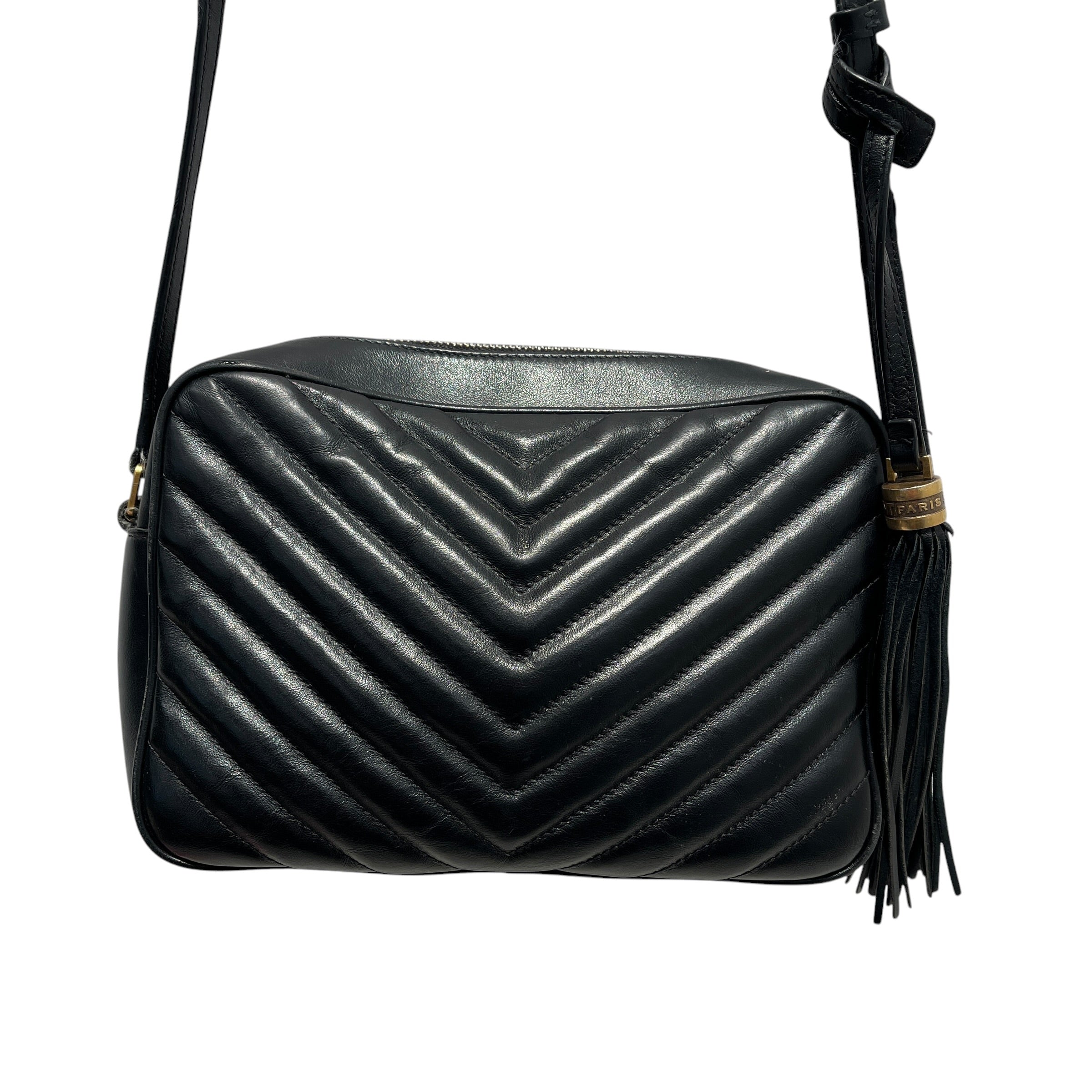 YVES SAINT LAURENT/Bag/Leather/BLK/LEATHER QUILTED LOU CAMERA BAG view 4
