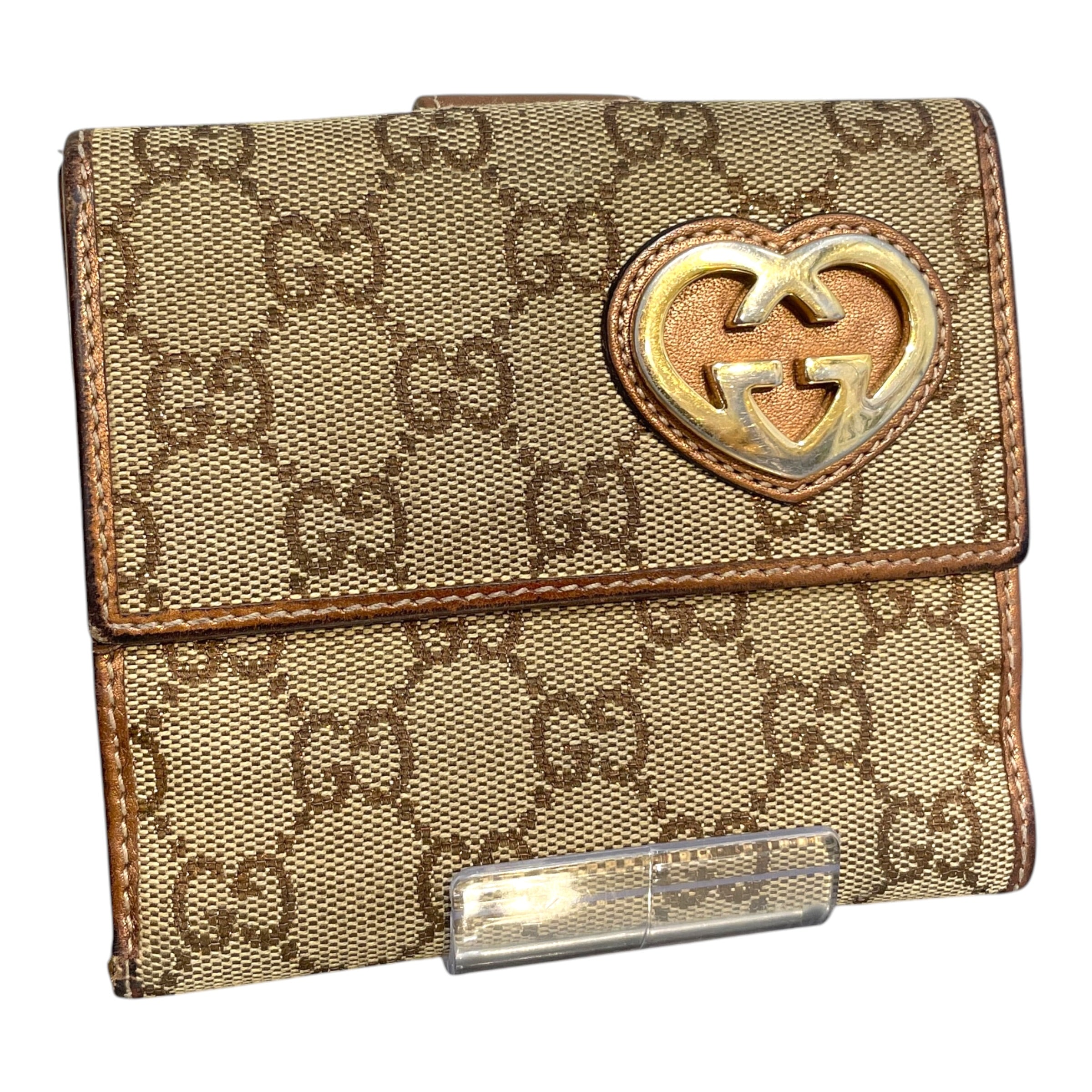 GUCCI/Bifold Wallet/Graphic/Leather/BRW/Lovely GG view 1