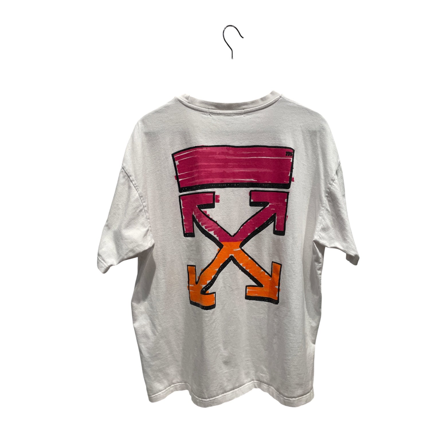 OFF-WHITE/T-Shirt/XL/Cotton/WHT/MARKER BACK LOGO view 2