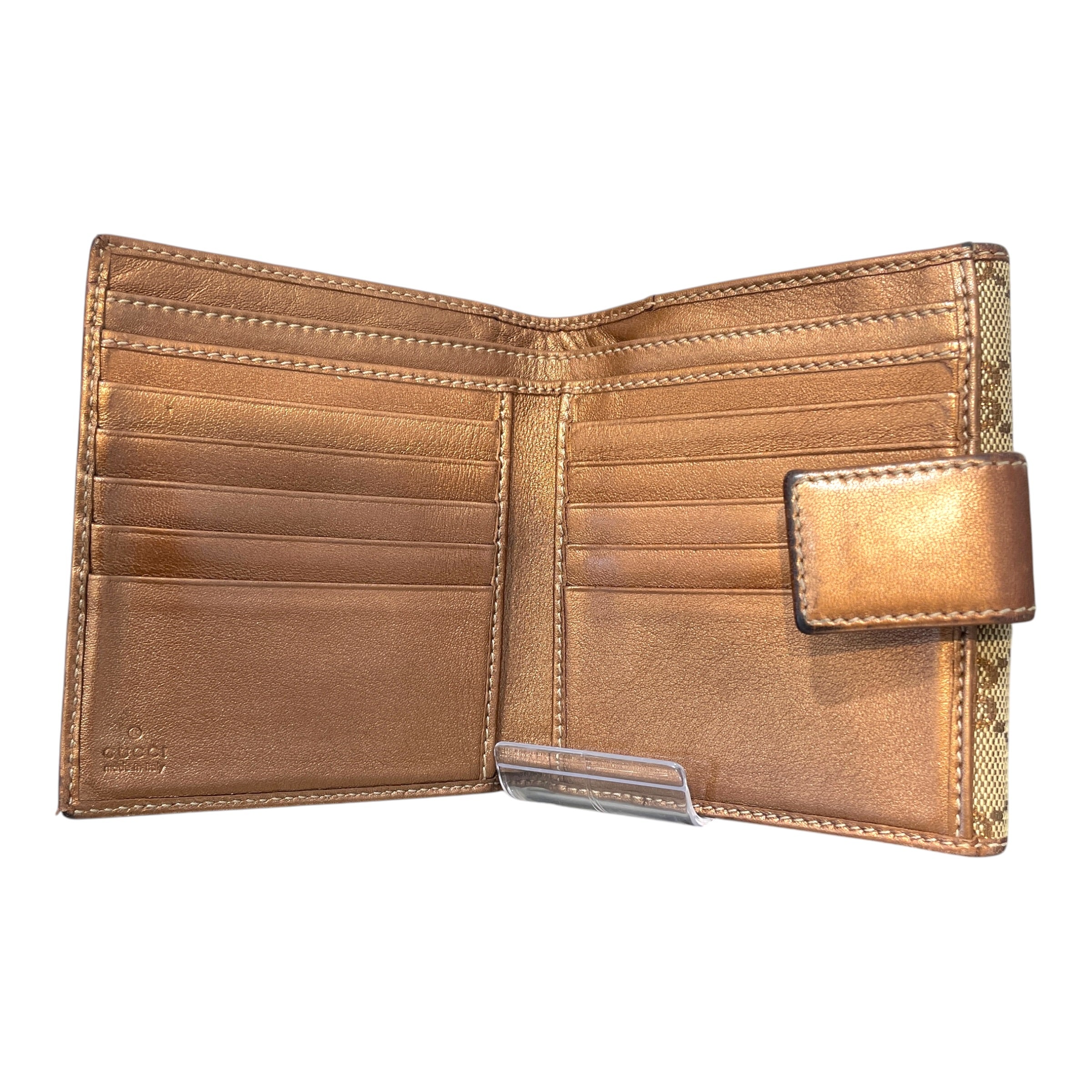 GUCCI/Bifold Wallet/Graphic/Leather/BRW/Lovely GG view 4