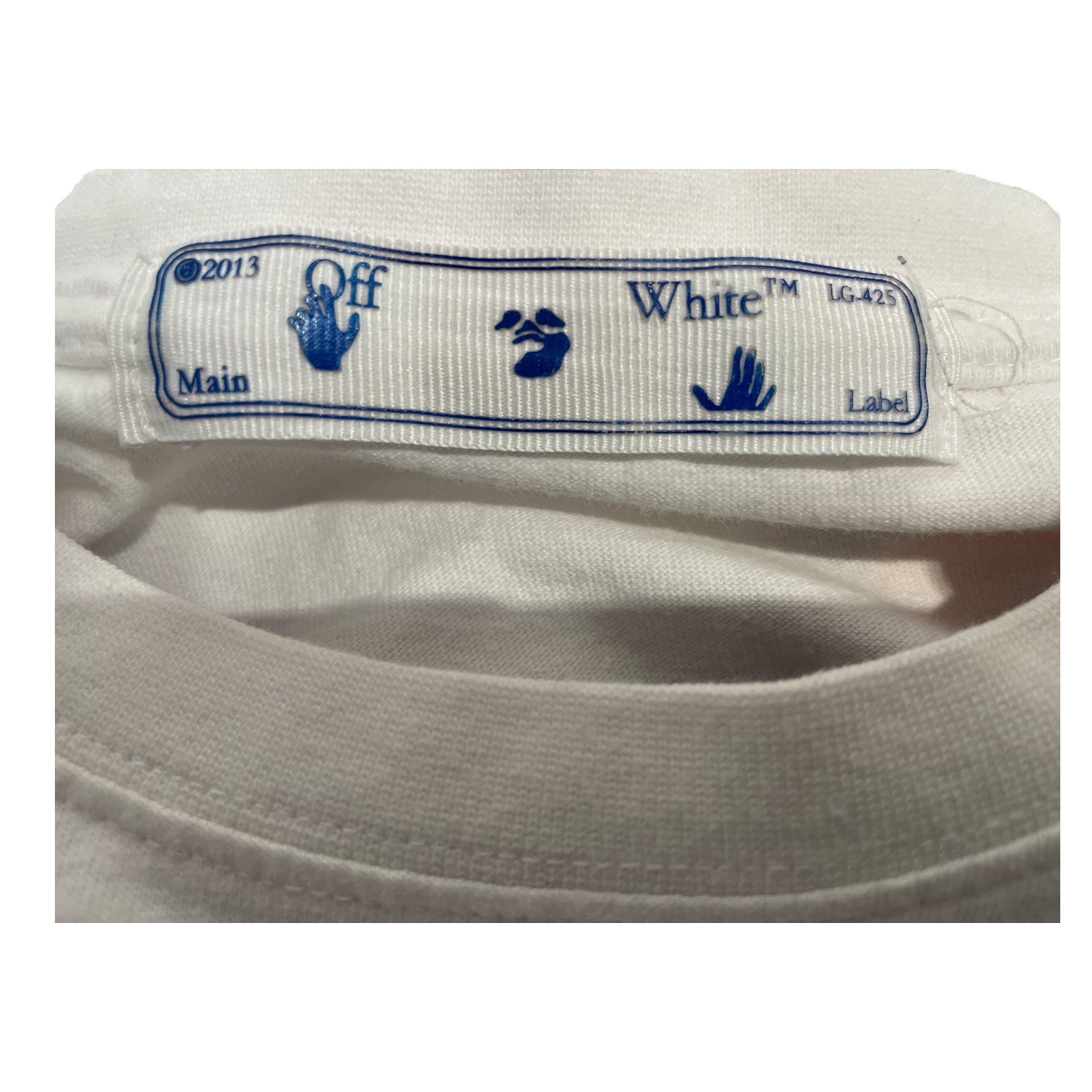 OFF-WHITE/T-Shirt/XL/Cotton/WHT/MARKER BACK LOGO view 3
