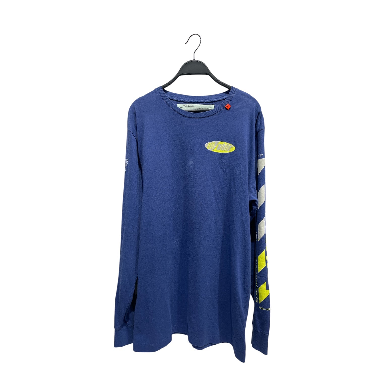 OFF-WHITE/LS T-Shirt/XL/Cotton/IDG/Graphic/Yellow Arrow view 1