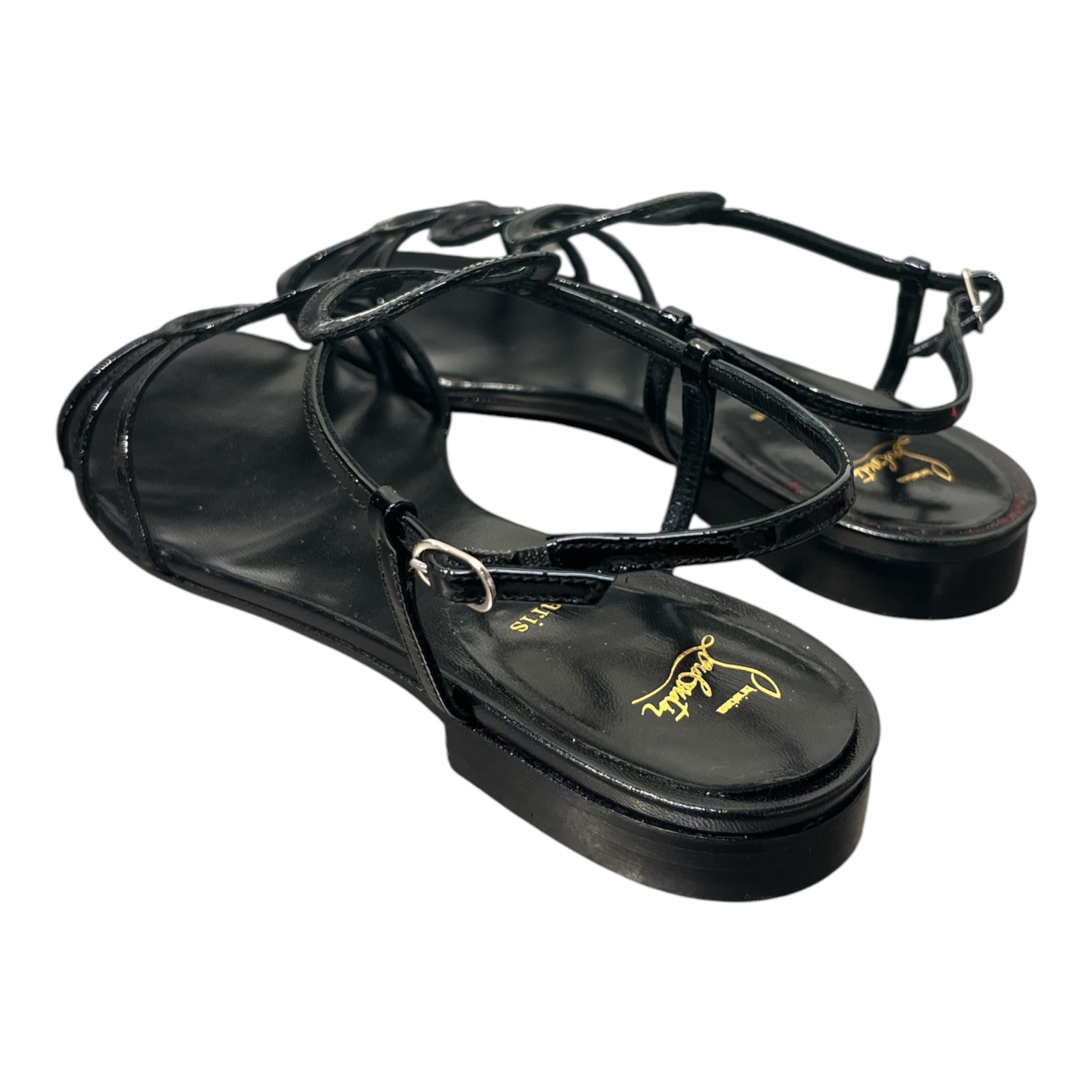 Christian Louboutin/Sandals/EU 36.5/Leather/BLK/ view 2