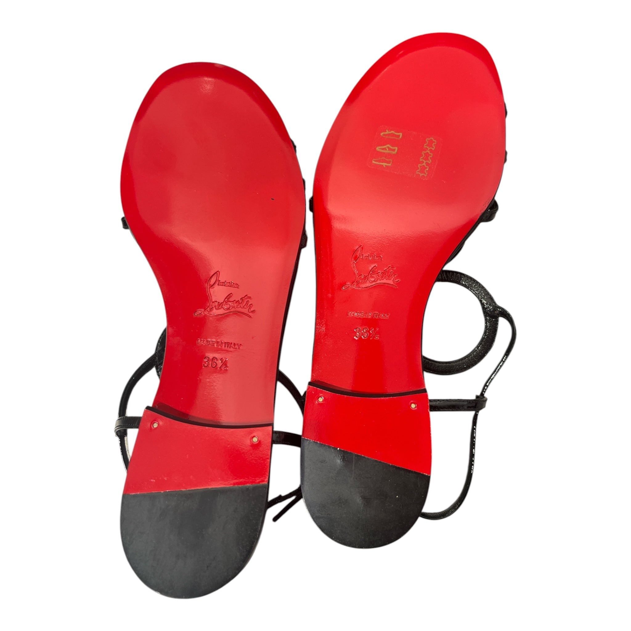 Christian Louboutin/Sandals/EU 36.5/Leather/BLK/ view 3