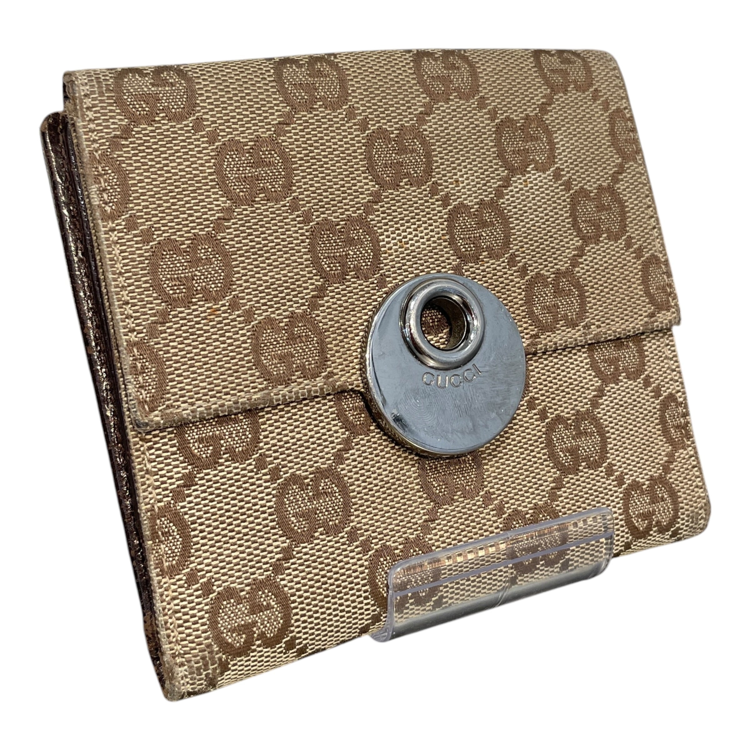 GUCCI/Bifold Wallet/Monogram/Leather/BRW/Eclipse GG Wallet view 1
