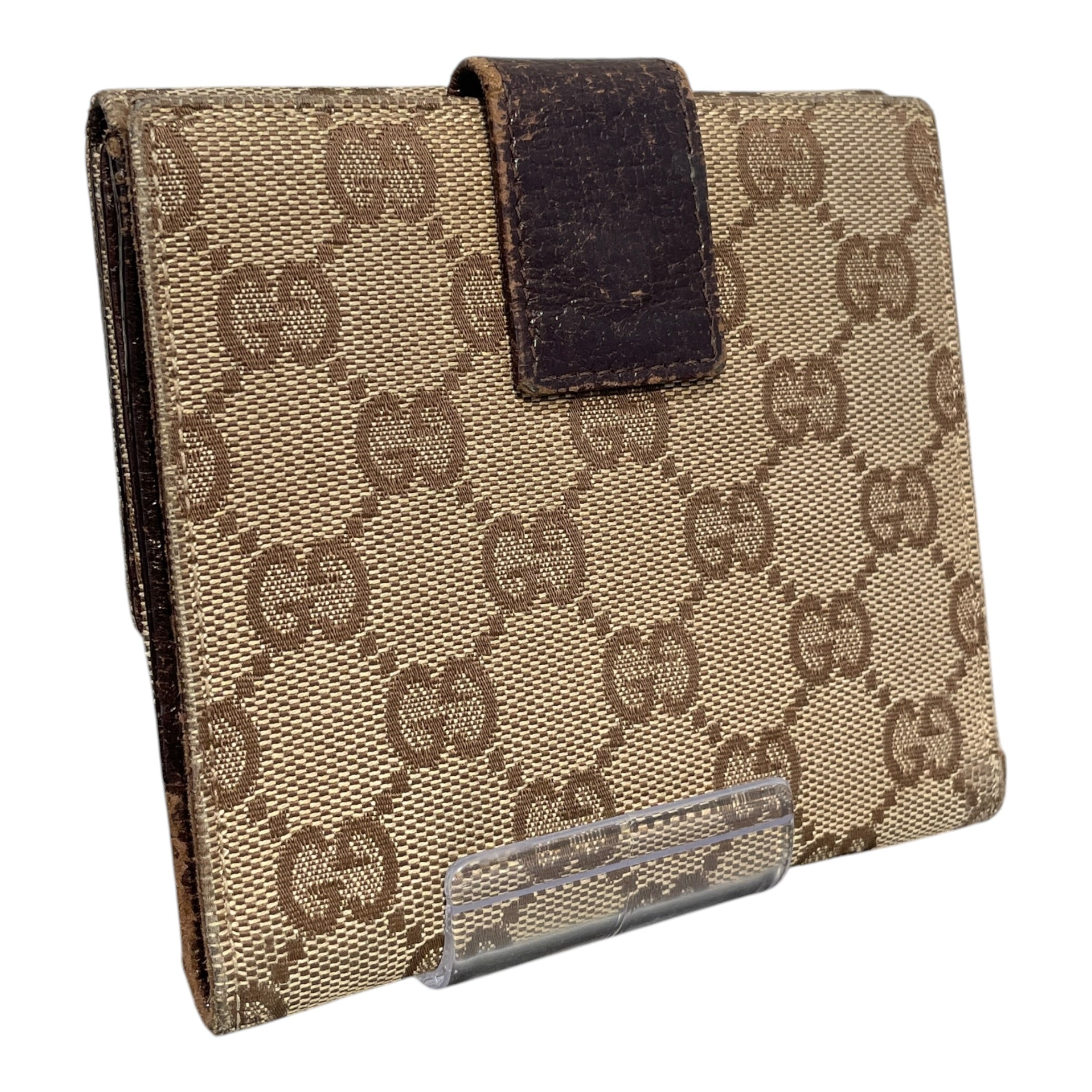 GUCCI/Bifold Wallet/Monogram/Leather/BRW/Eclipse GG Wallet view 2