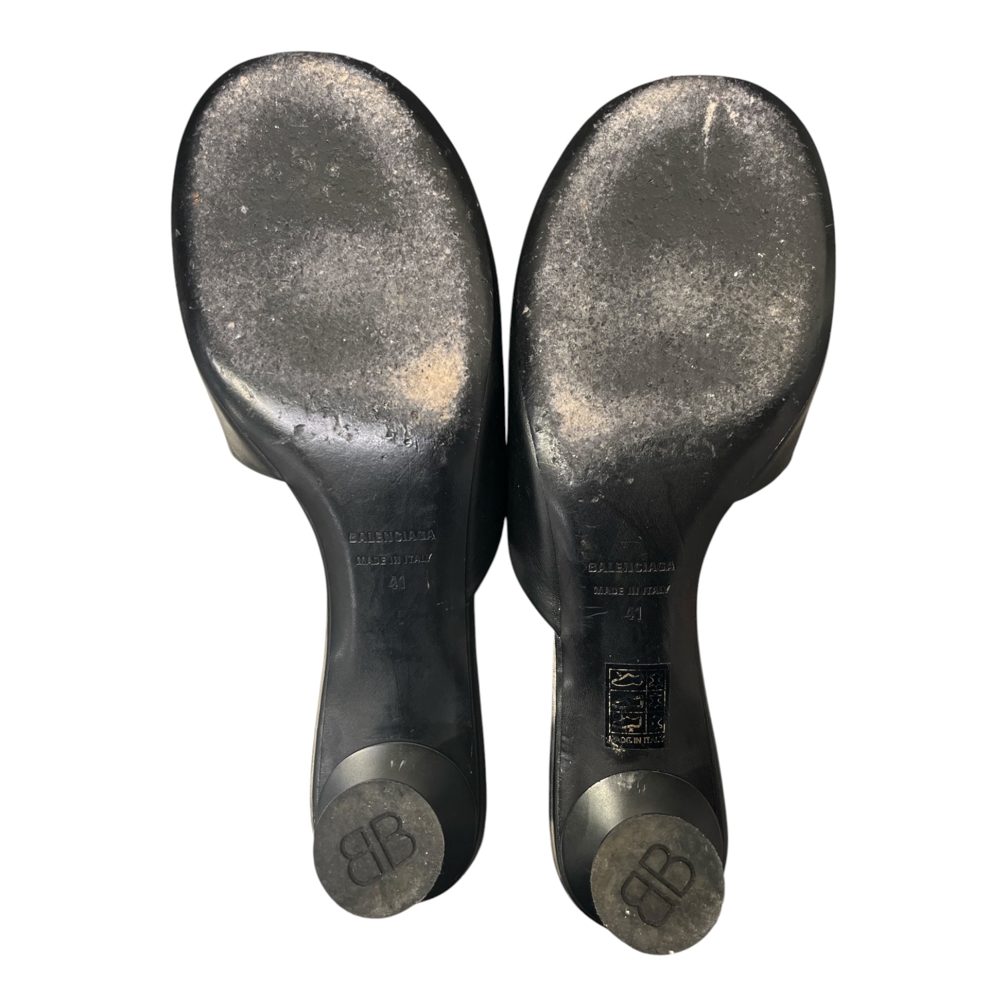 BALENCIAGA/Heels/EU 41/Leather/BLK/lady 50mm mule view 3