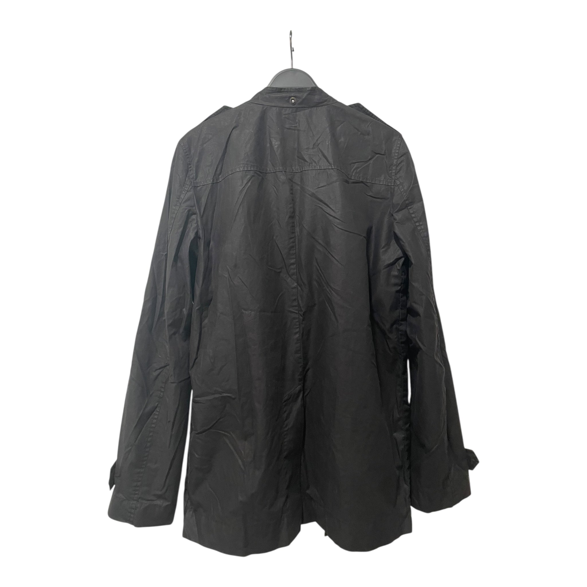 Rick Owens/Jacket/S/Cotton/BLK/missing hood buttoned view 2