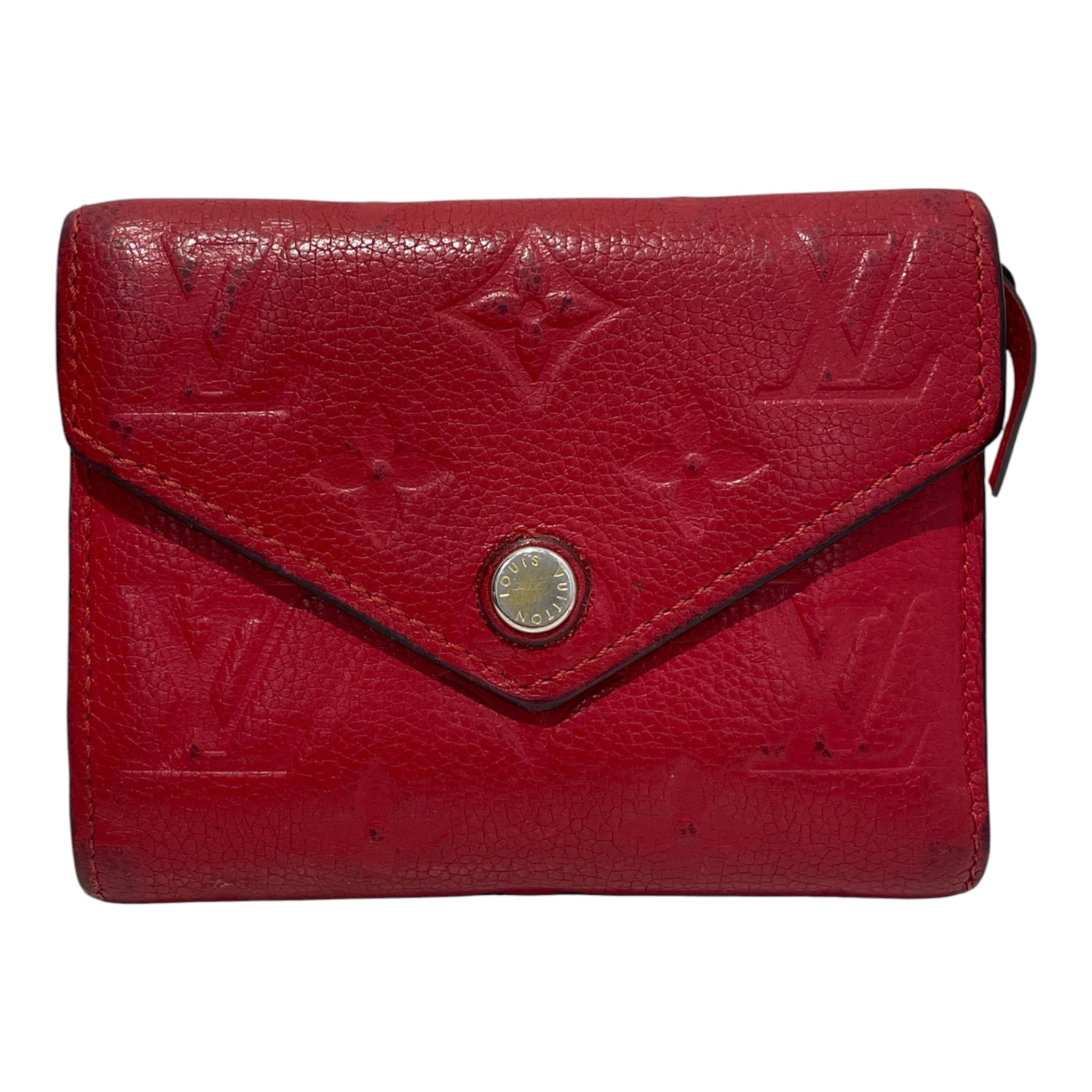 LOUIS VUITTON/Trifold Wallet/Leather/RED/RED LEATHER MONO view 1